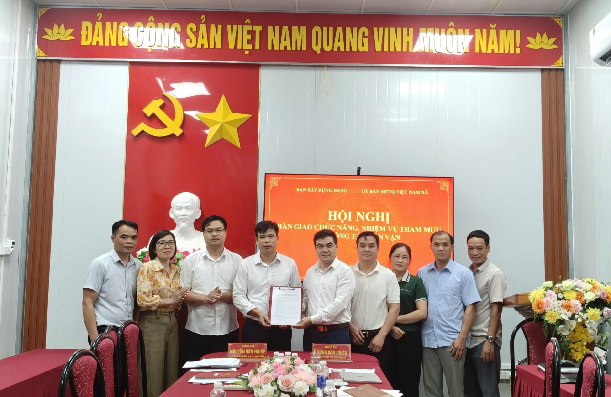 Bàn giao chức năng, nhiệm vụ về công tác dân vận