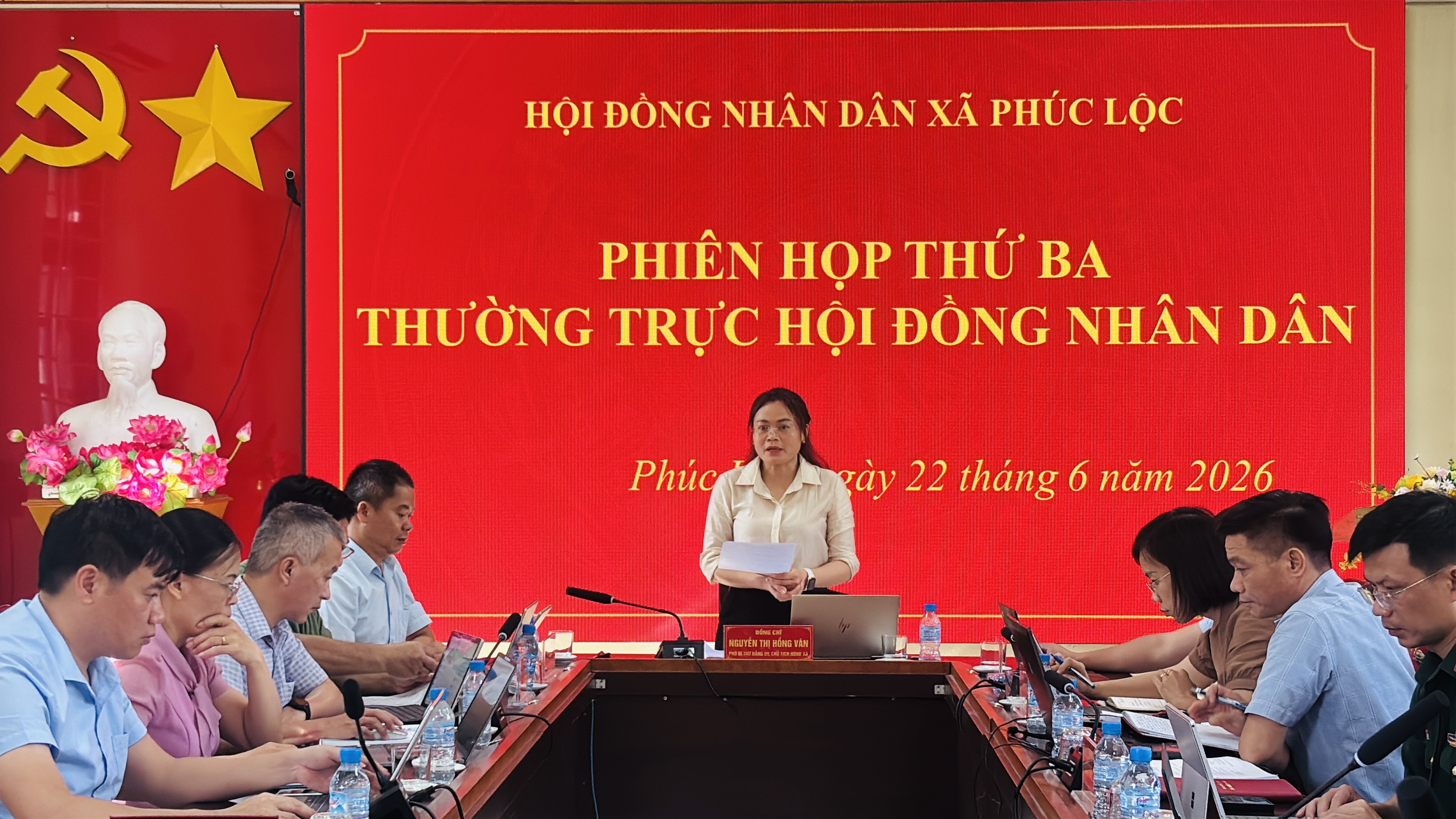 Thường trực HĐND xã Phúc Lộc tổ chức Phiên họp thứ ba (mở rộng) đánh giá kết quả hoạt động 6 tháng đầu năm 2026