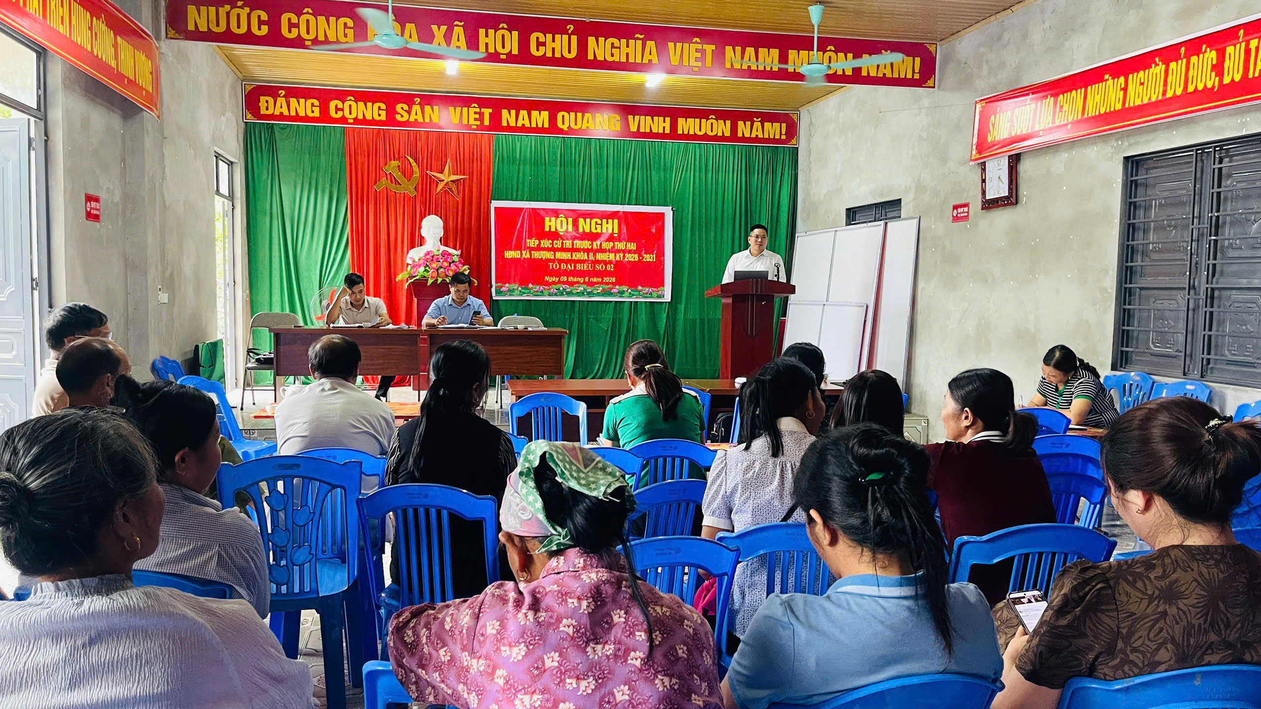 TỔ ĐẠI BIỂU SỐ 02 TIẾP XÚC CỬ TRI TRƯỚC KỲ HỌP THỨ HAI HĐND XÃ THƯỢNG MINH, NHIỆM KỲ 2026-2031.