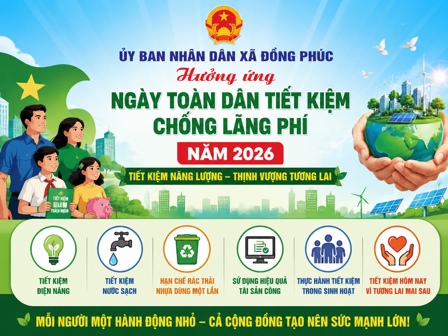HƯỞNG ỨNG NGÀY TOÀN DÂN TIẾT KIỆM, CHỐNG LÃNG PHÍ NĂM 2026