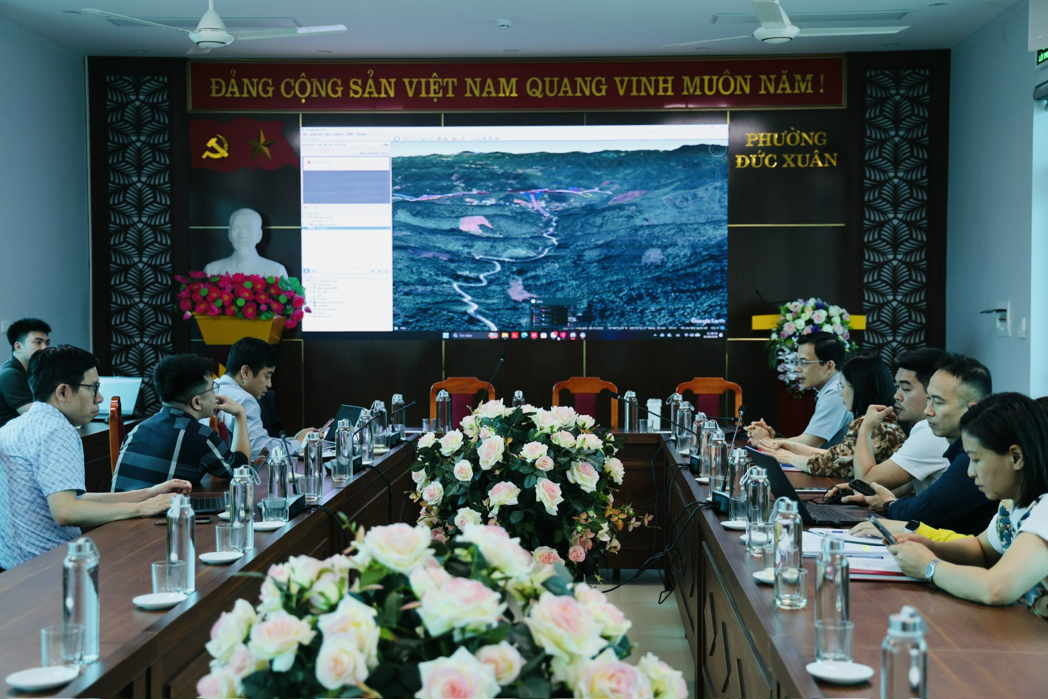 PHƯỜNG ĐỨC XUÂN HỌP BÀN QUY HOẠCH CHI TIẾT CỤM CÔNG NGHIỆP HUYỀN TỤNG 2