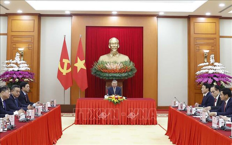 Tổng Bí thư Tô Lâm điện đàm với Tổng thống Hàn Quốc Lee Jae Myung- Ảnh 1.