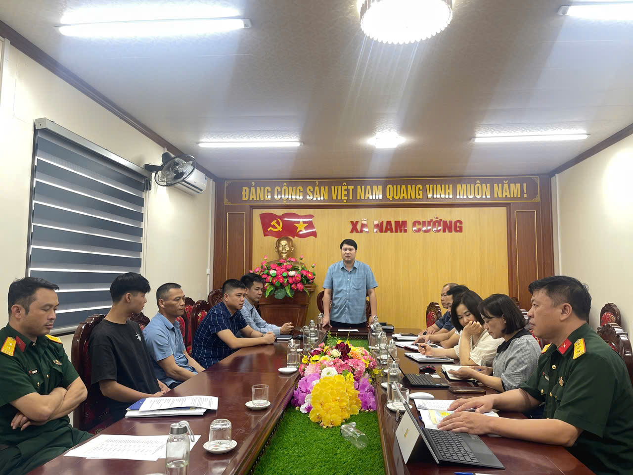Hội đồng NVQS xã Nam Cường tổ chức hội nghị xét duyệt, gọi công dân trong độ tuổi thực hiện nghĩa vụ quân sự năm 2027.