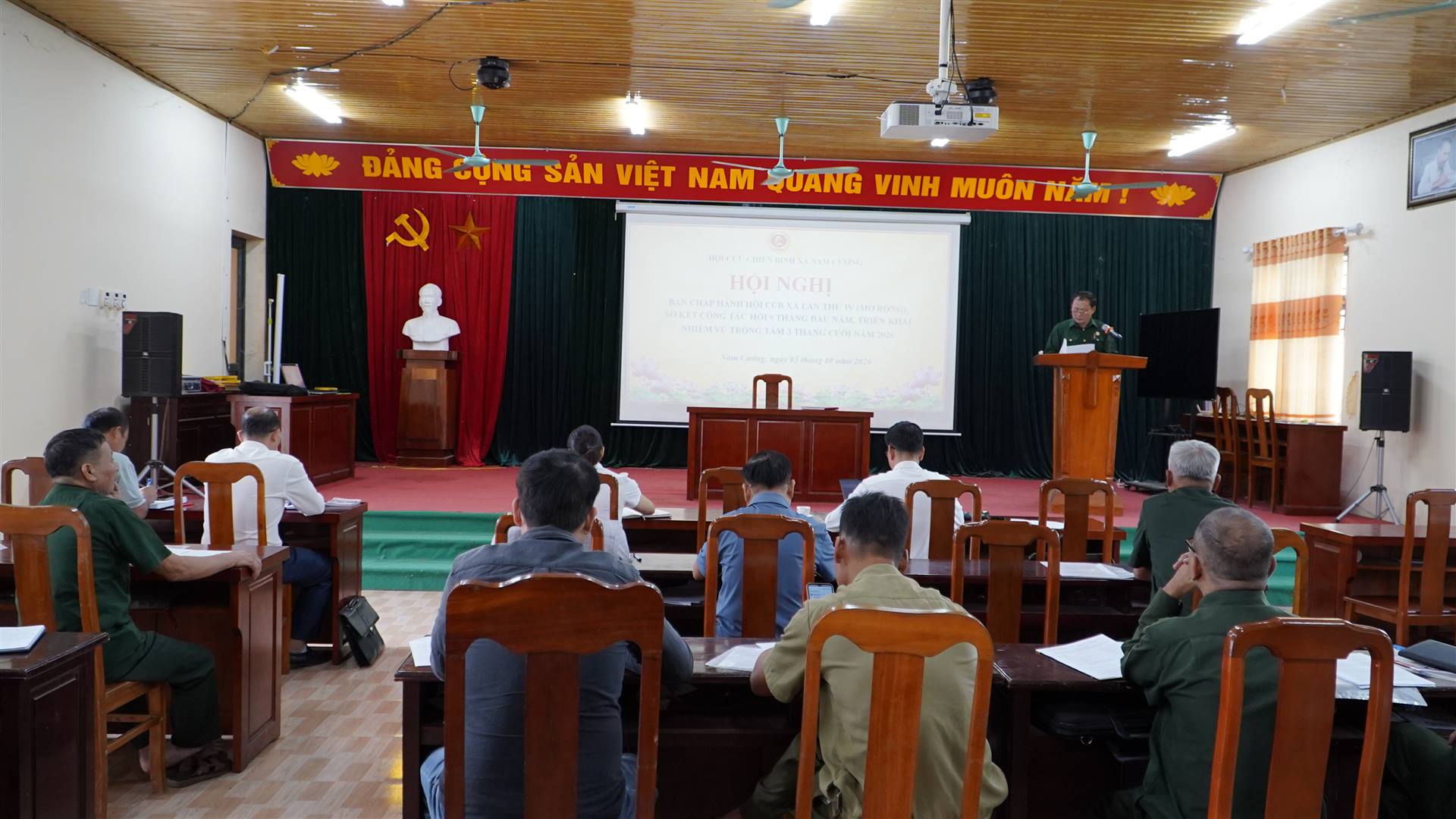 Hội Cựu chiến binh xã Nam Cường sơ kết công tác Hội 9 tháng đầu năm 2026