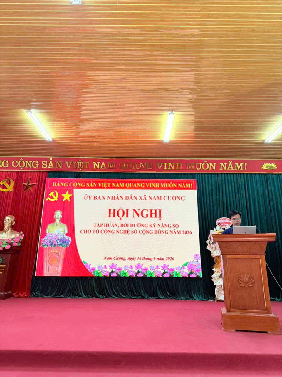  UBND xã Nam Cường tập huấn kỹ năng số cho thành viên các tổ công nghệ số cộng đồng