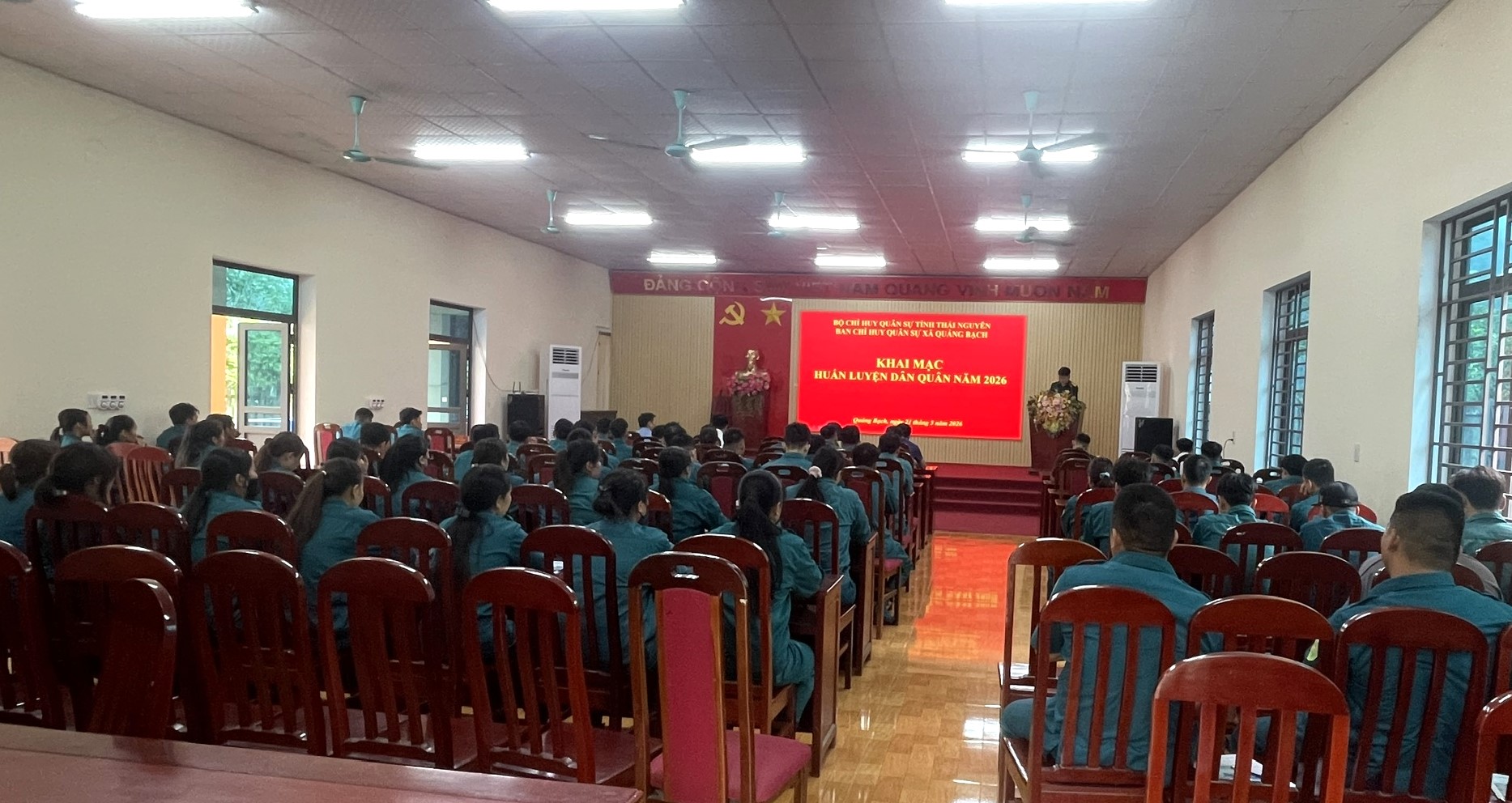 Xã Quảng Bạch khai mạc huấn luyện dân quân năm 2026