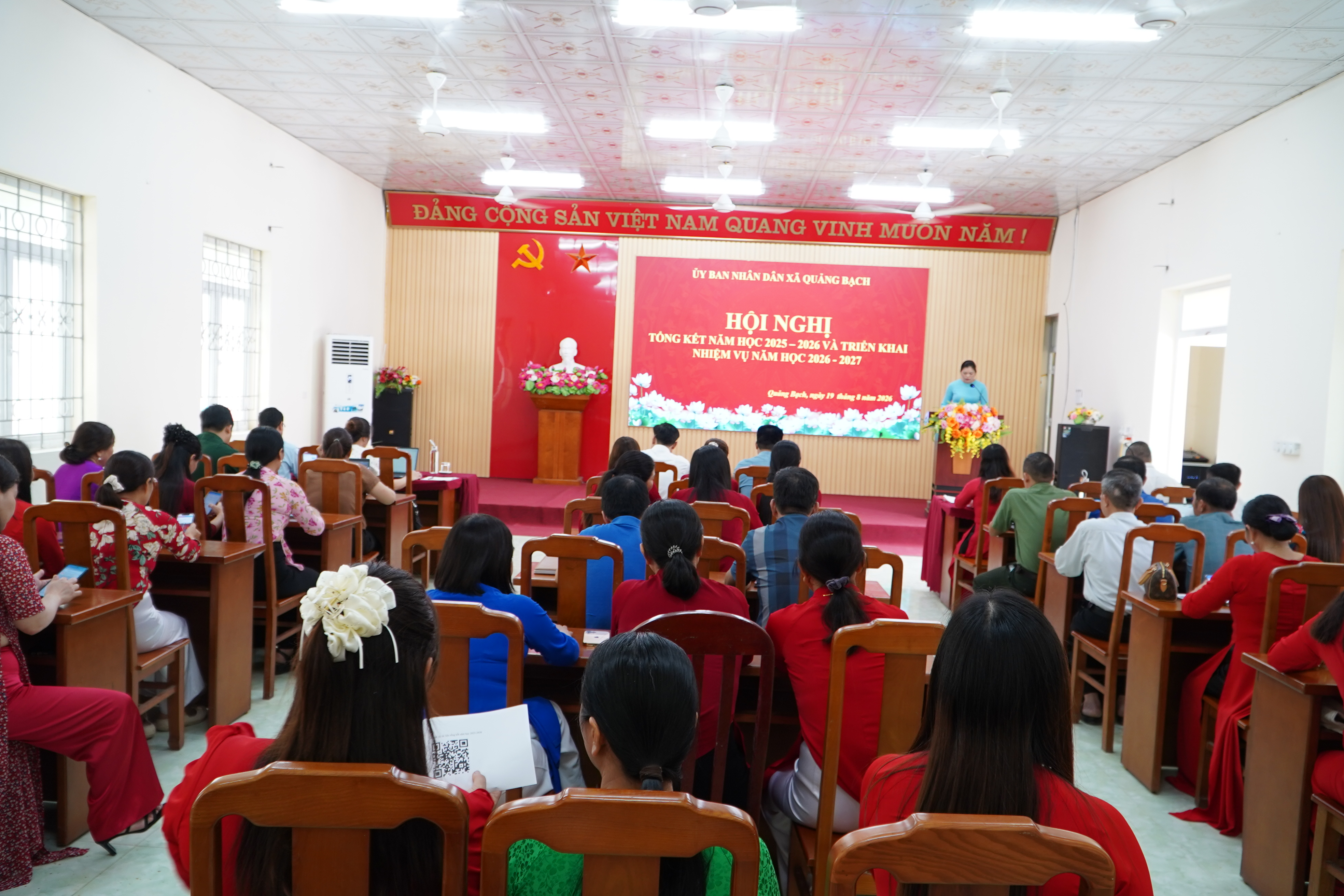UBND xã Quảng Bạch tổ chức tổng kết năm học 2025-2026 và triển khai nhiệm vụ năm học 2026 - 2027  