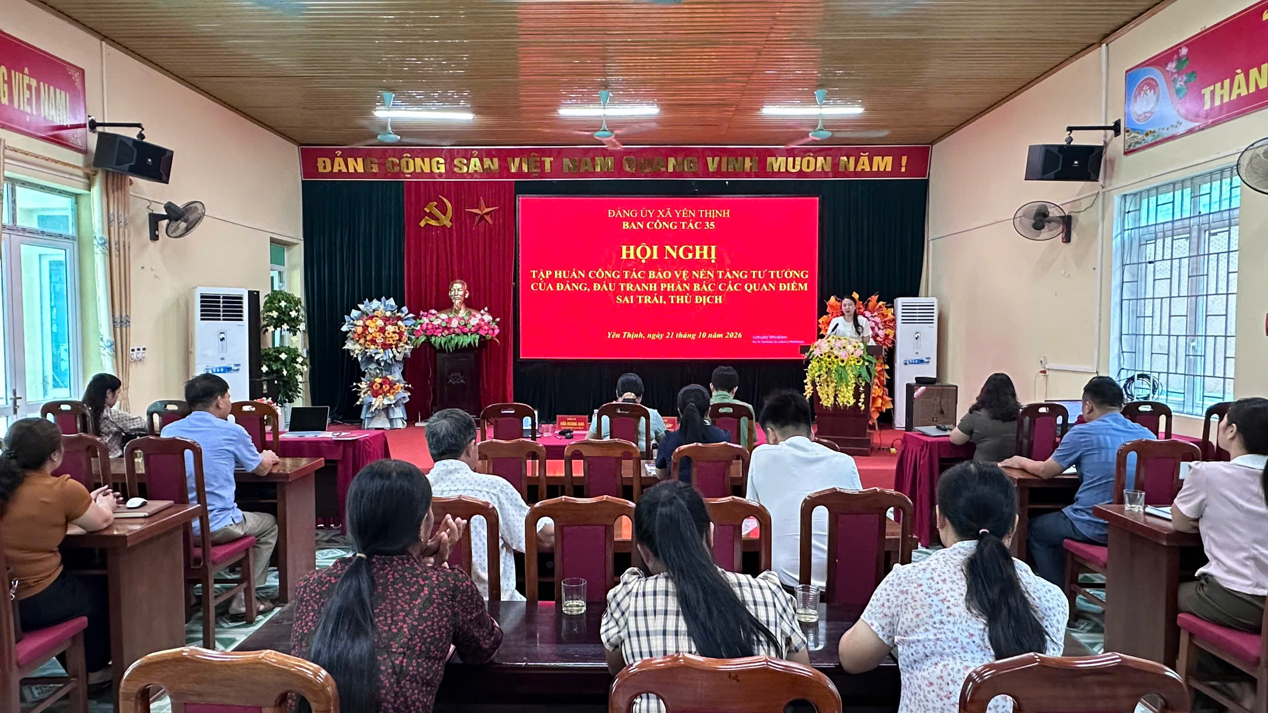 Ban Công tác 35 Đảng ủy xã Yên Thịnh tổ chức hội nghị tập huấn