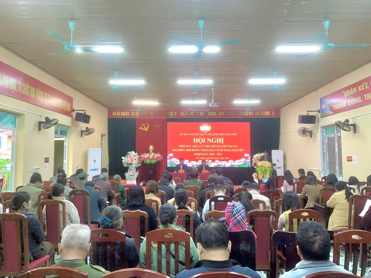 Hội nghị tiếp xúc cử tri vận động bầu cử đại biểu HĐND tỉnh Thái Nguyên nhiệm kỳ 2026–2031 tại xã Yên Thịnh