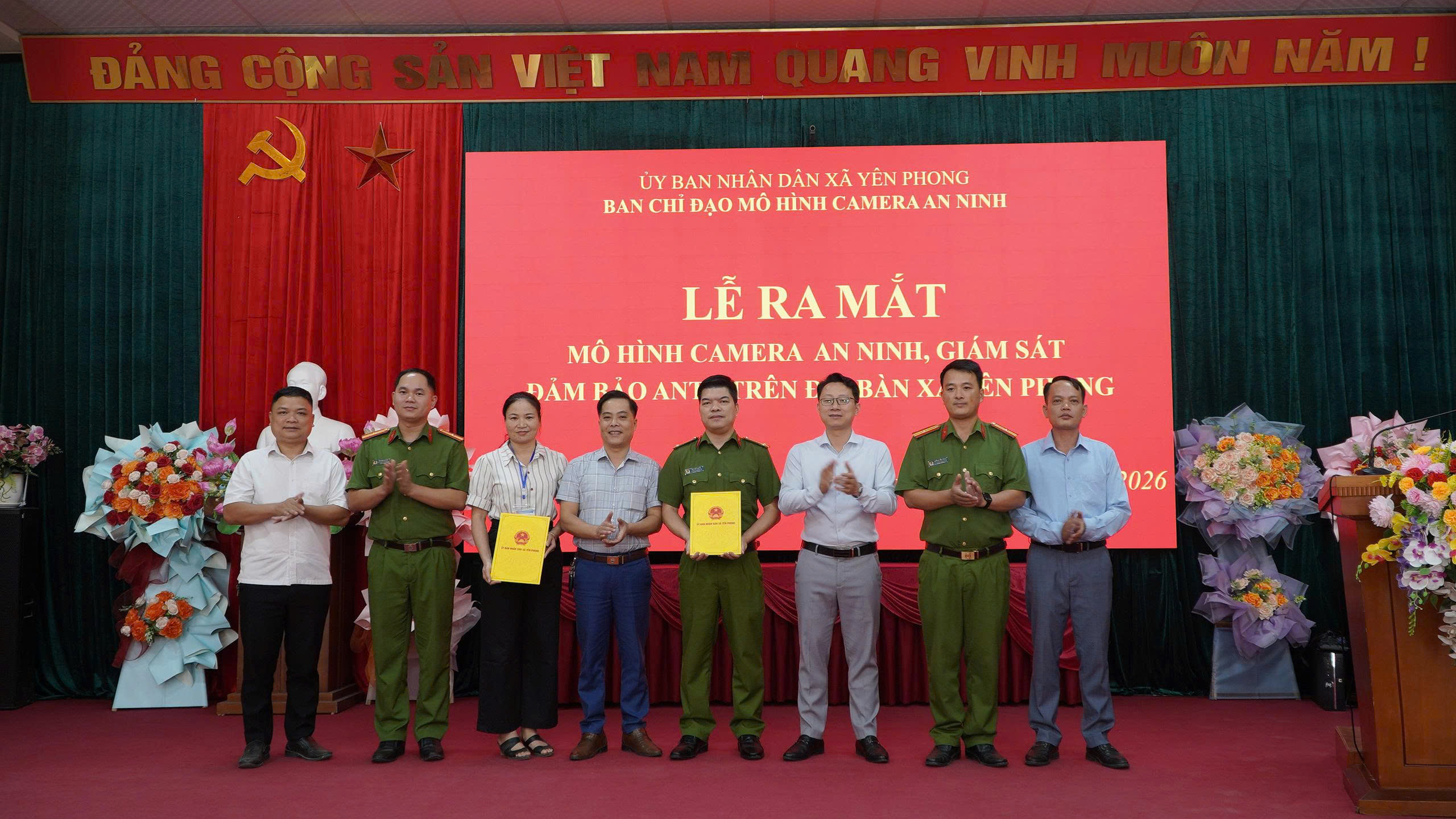 Yên Phong ra mắt mô hình Camera an ninh, góp phần bảo đảm an ninh trật tự