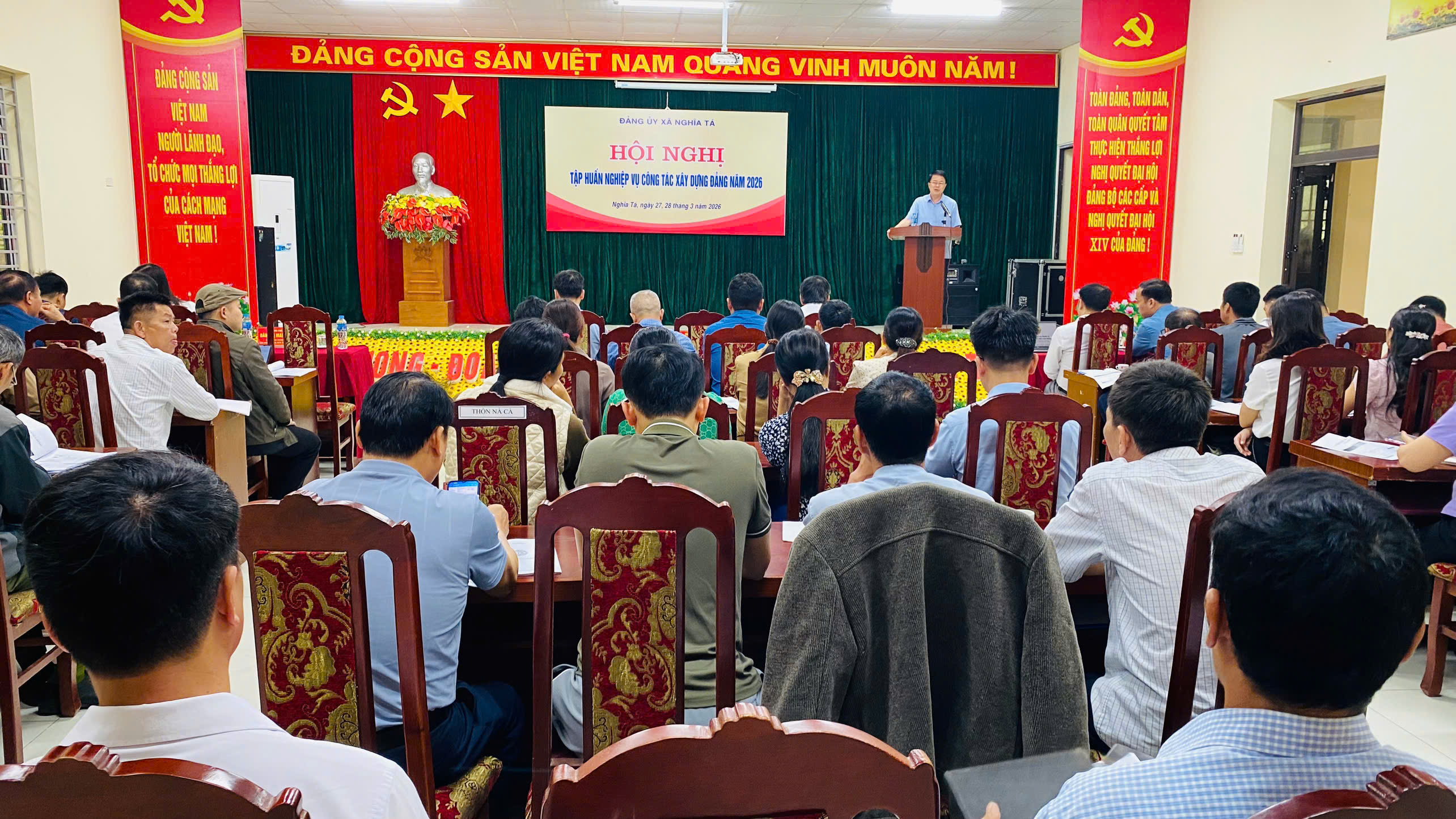 Đảng uỷ xã Nghĩa Tá tổ chức Hội nghị tập huấn nghiệp vụ công tác xây dựng Đảng