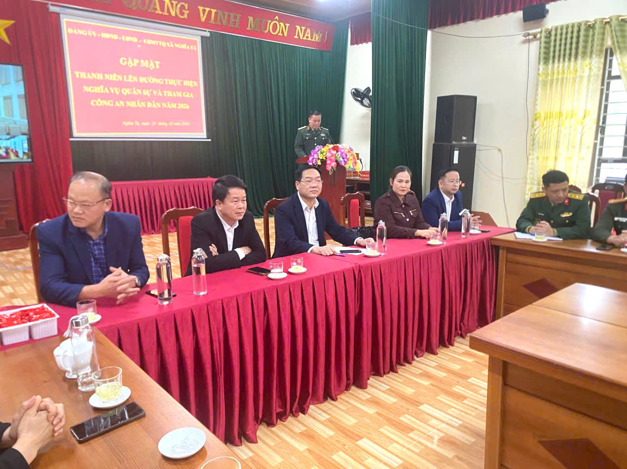 Xã Nghĩa Tá, tỉnh Thái Nguyên  gặp mặt thanh niên lên đường thực hiện nghĩa vụ quân sự và  tham gia Công an nhân dân năm 2026