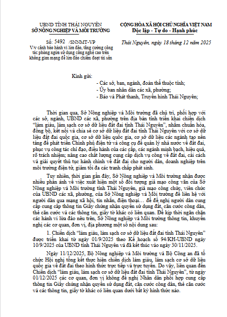 Cảnh báo hành vi lừa đảo, tăng cường công tác phòng ngừa sử dụng công nghệ cao trên không gian mạng để lừa đảo chiếm đoạt tài sản 