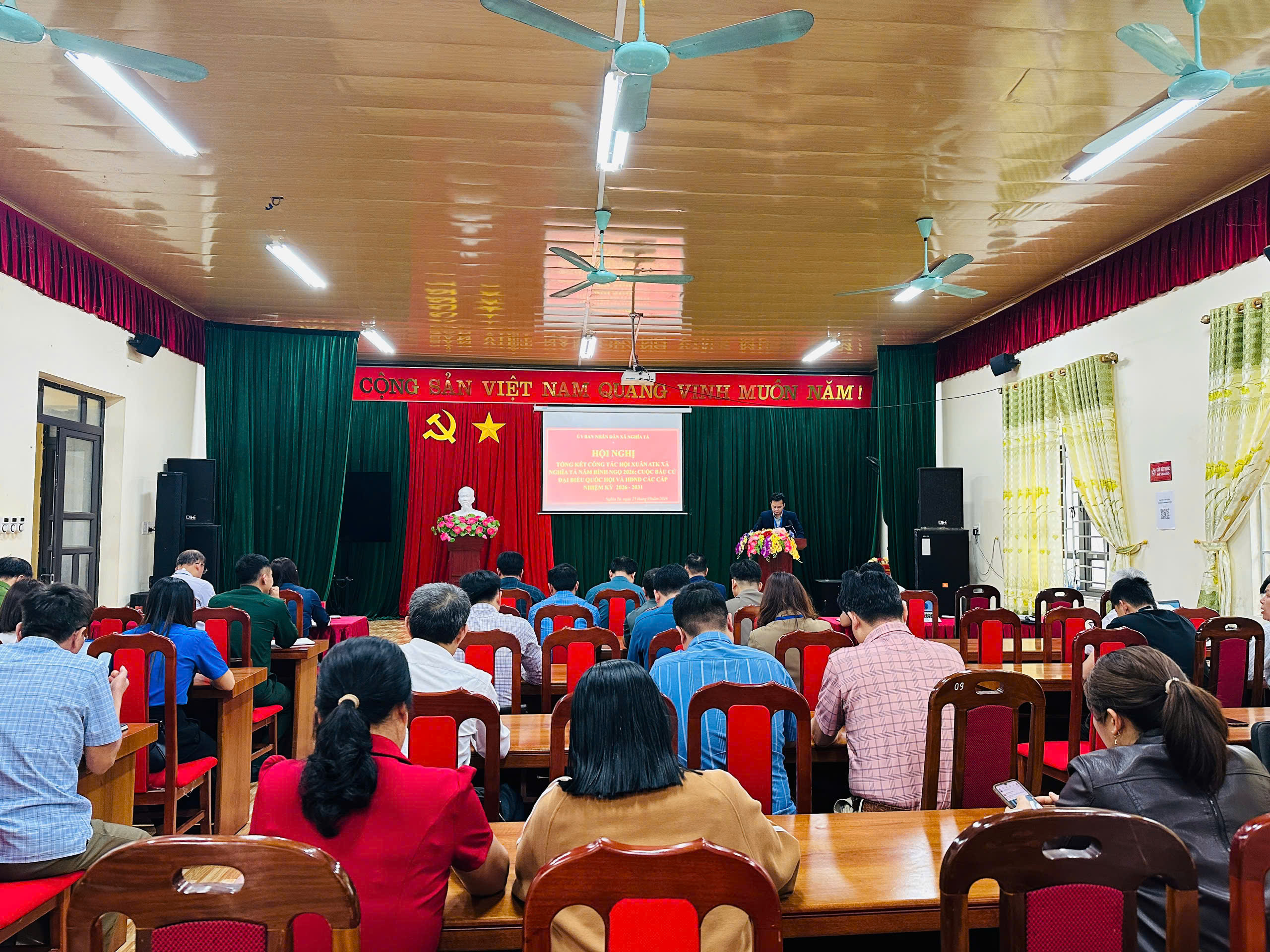 Chương trình Hội nghị tổng kết Hội Xuân ATK xã Nghĩa Tá năm Bính Ngọ và công tác bầu cử đại biểu Quốc hội, đại biểu Hội đồng nhân dân các cấp nhiệm kỳ 2026–2031