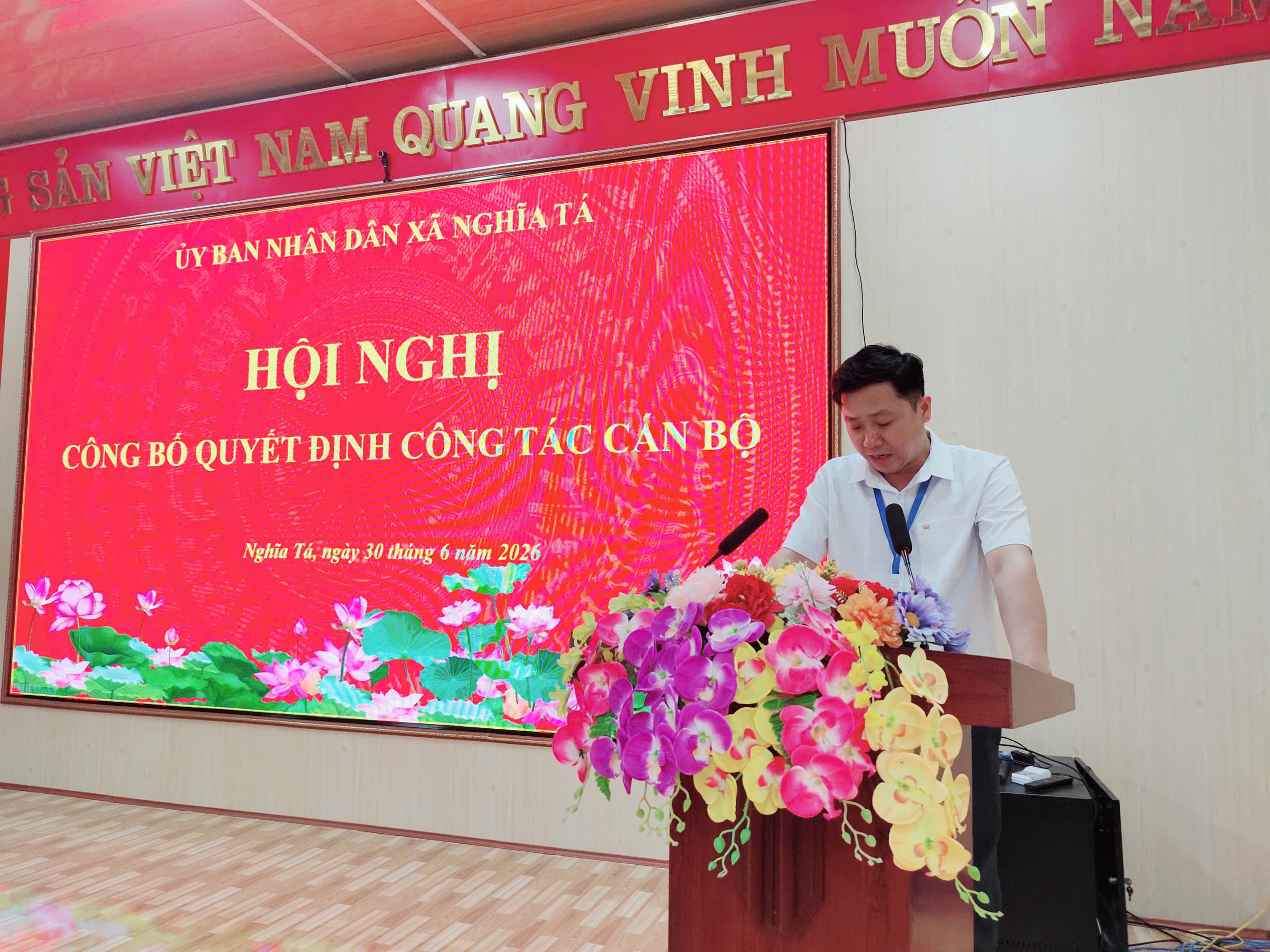 Hội nghị công bố quyết định về công tác cán bộ