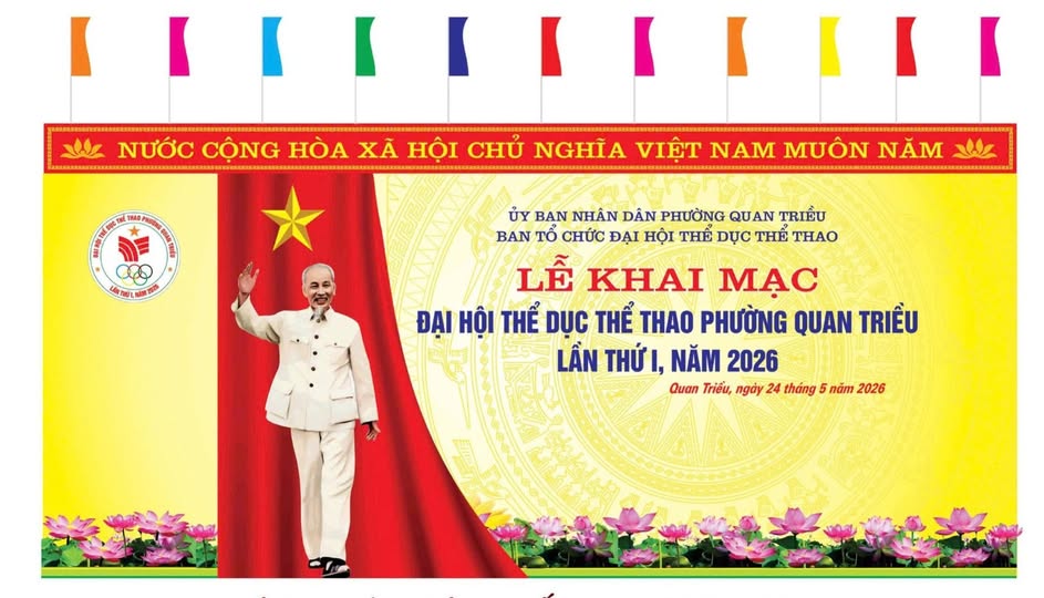 ĐẠI HỘI THỂ DỤC THỂ THAO PHƯỜNG QUAN TRIỀU LẦN THỨ I NĂM 2026 - NGÀY HỘI LỚN CỦA TINH THẦN ĐOÀN KẾT VÀ KHÁT VỌNG VƯƠN LÊN