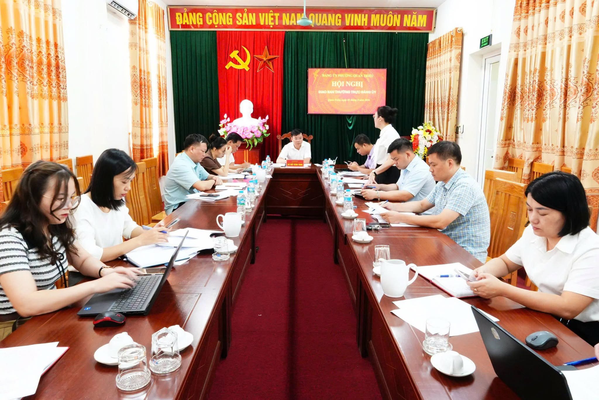 THƯỜNG TRỰC ĐẢNG ỦY PHƯỜNG QUAN TRIỀU GIAO BAN CHO Ý KIẾN NHIỀU NỘI DUNG QUAN TRỌNG VỀ PHÁT TRIỂN KINH TẾ - XÃ HỘI, XÂY DỰNG ĐẢNG VÀ QUẢN LÝ ĐÔ THỊ