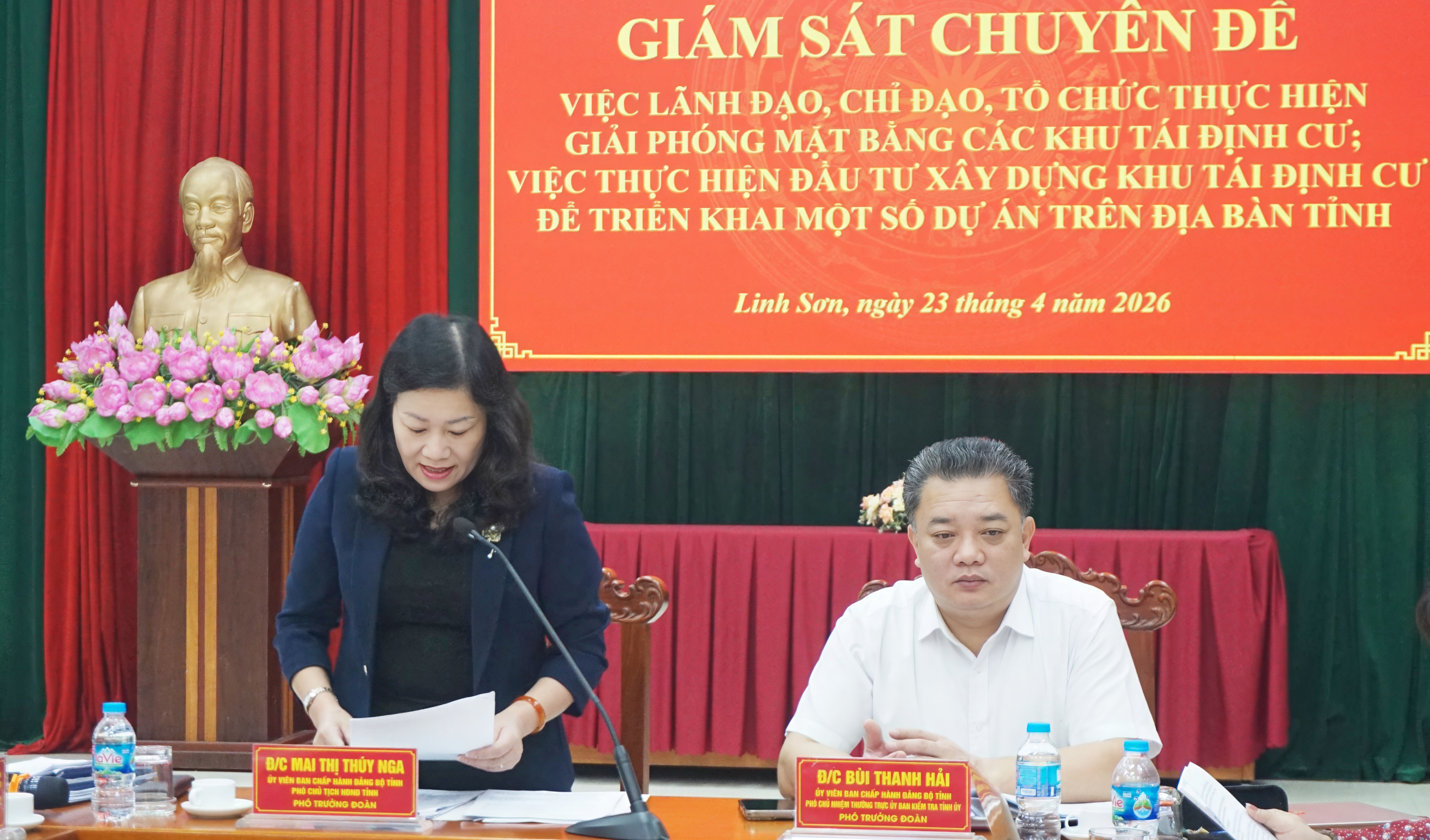 Đoàn giám sát số 576 của Tỉnh ủy Thái Nguyên giám sát chuyên đề công tác giải phóng mặt bằng, tái định cư.