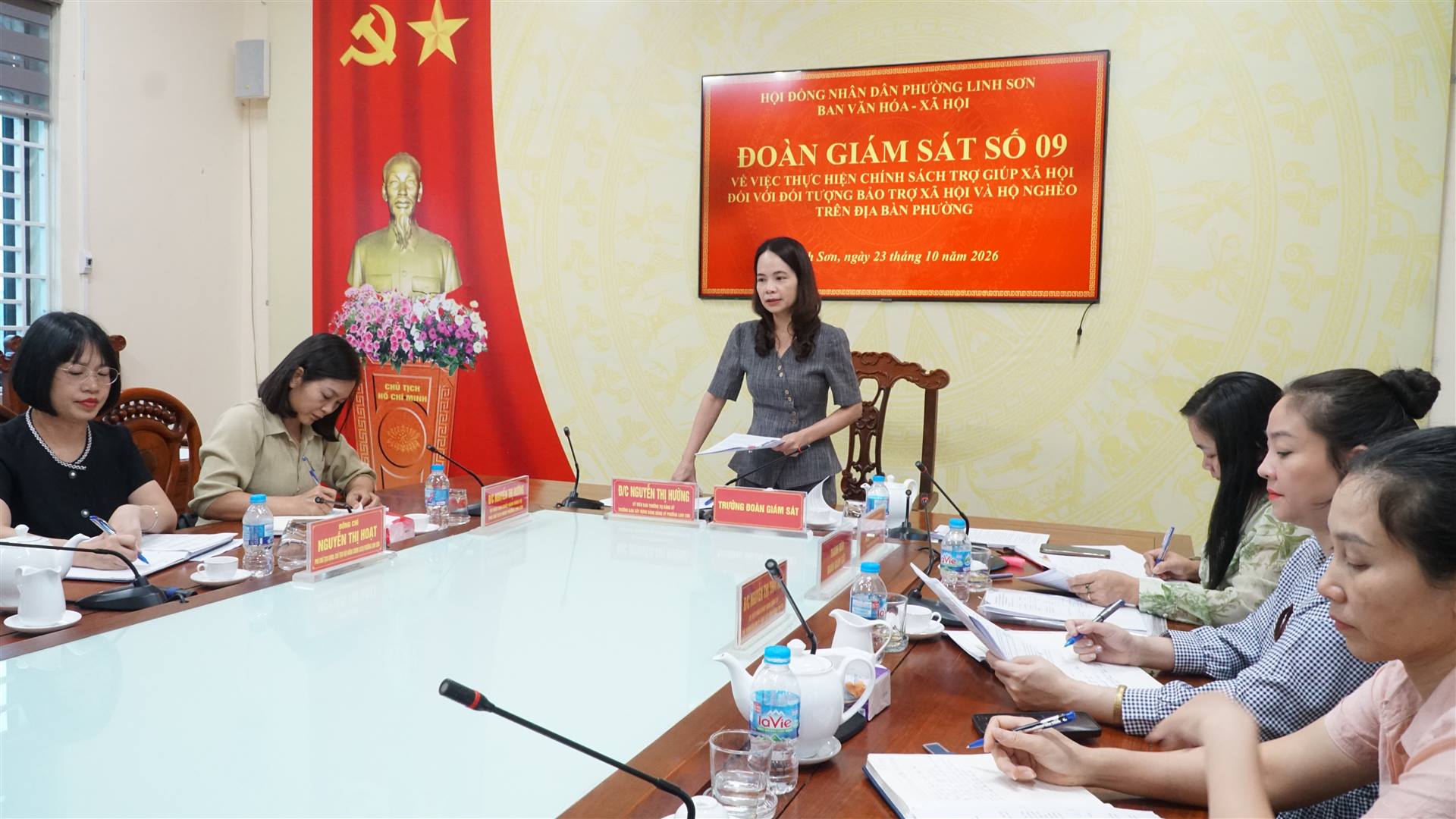Đoàn giám sát số 09 HĐND phường Linh Sơn giám sát việc thực hiện chính sách an sinh xã hội, giảm nghèo