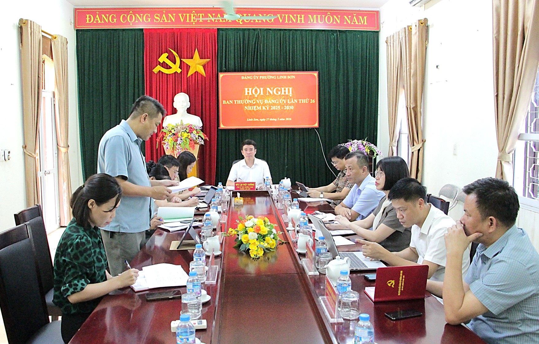 Hội nghị BTV Đảng ủy phường Linh Sơn lần thứ 26.