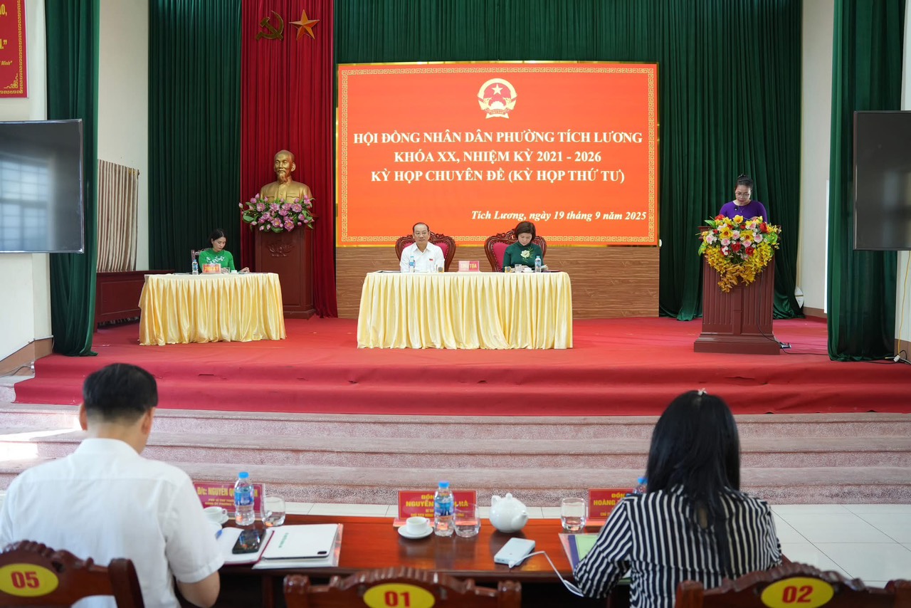 HĐND phường Tích Lương khóa XX, nhiệm kỳ 2021-2026 thông qua nhiều Nghị quyết quan trọng tại kỳ họp chuyên đề (Kỳ họp thứ tư)