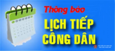 THÔNG BÁO Lịch tiếp công dân định kỳ của Chủ tịch UBND phường Tích Lương tháng 4 năm 2026