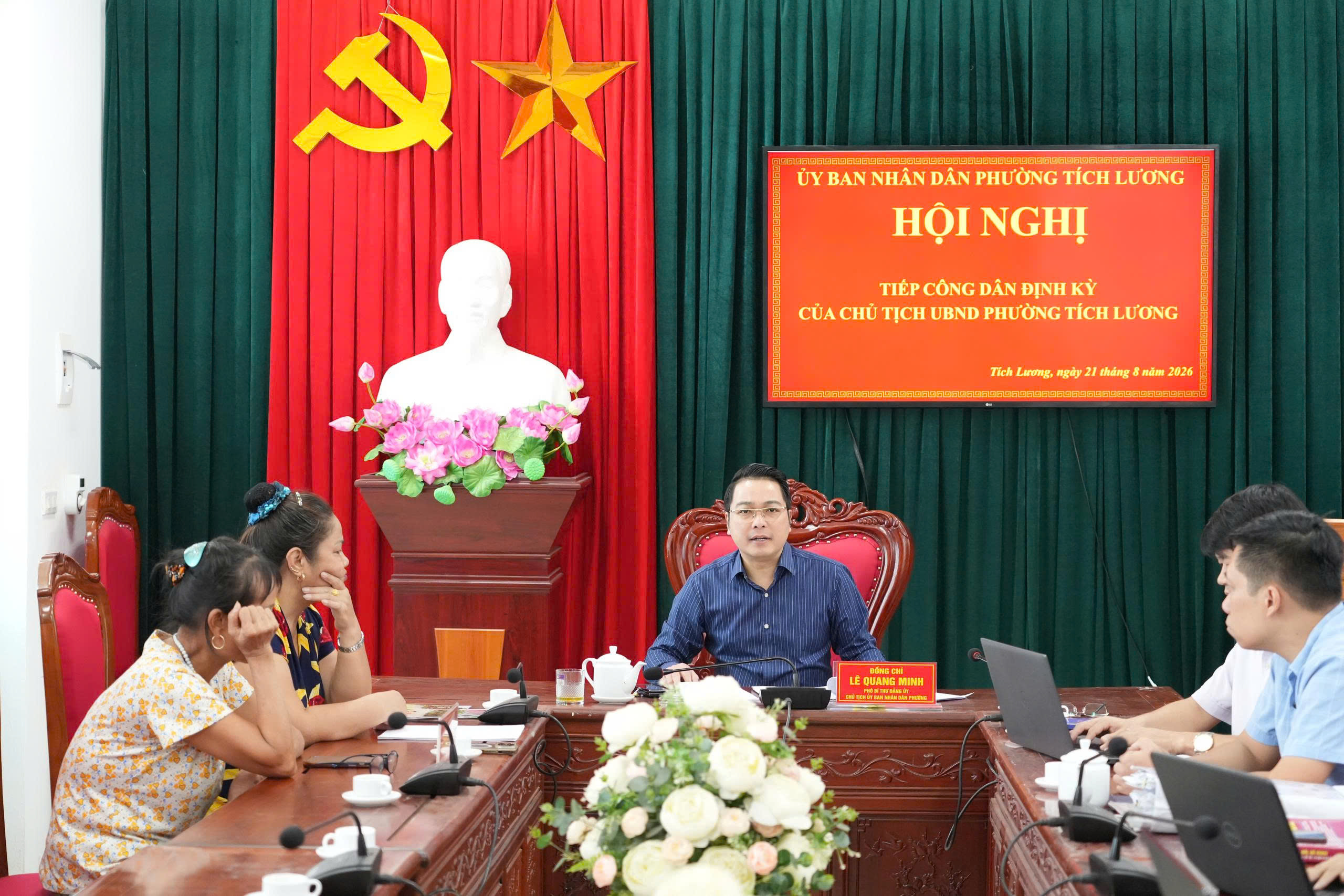CHỦ TỊCH UBND PHƯỜNG TÍCH LƯƠNG TIẾP CÔNG DÂN THÁNG 8 NĂM 2026