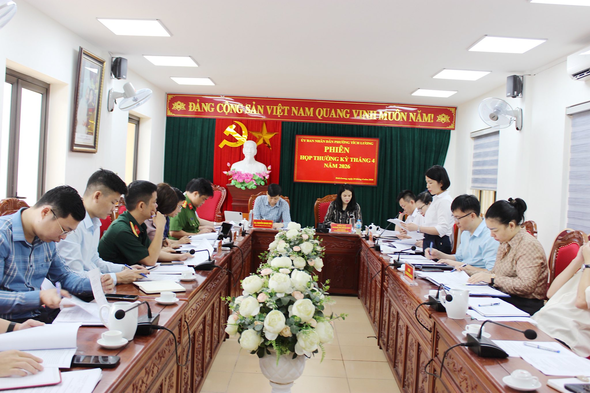 UBND phường Tích Lương tổ chức phiên họp thường kỳ tháng 4 năm 2026