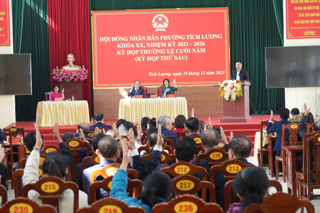 HĐND phường Tích Lương tổ chức Kỳ họp thường lệ cuối năm 2025 