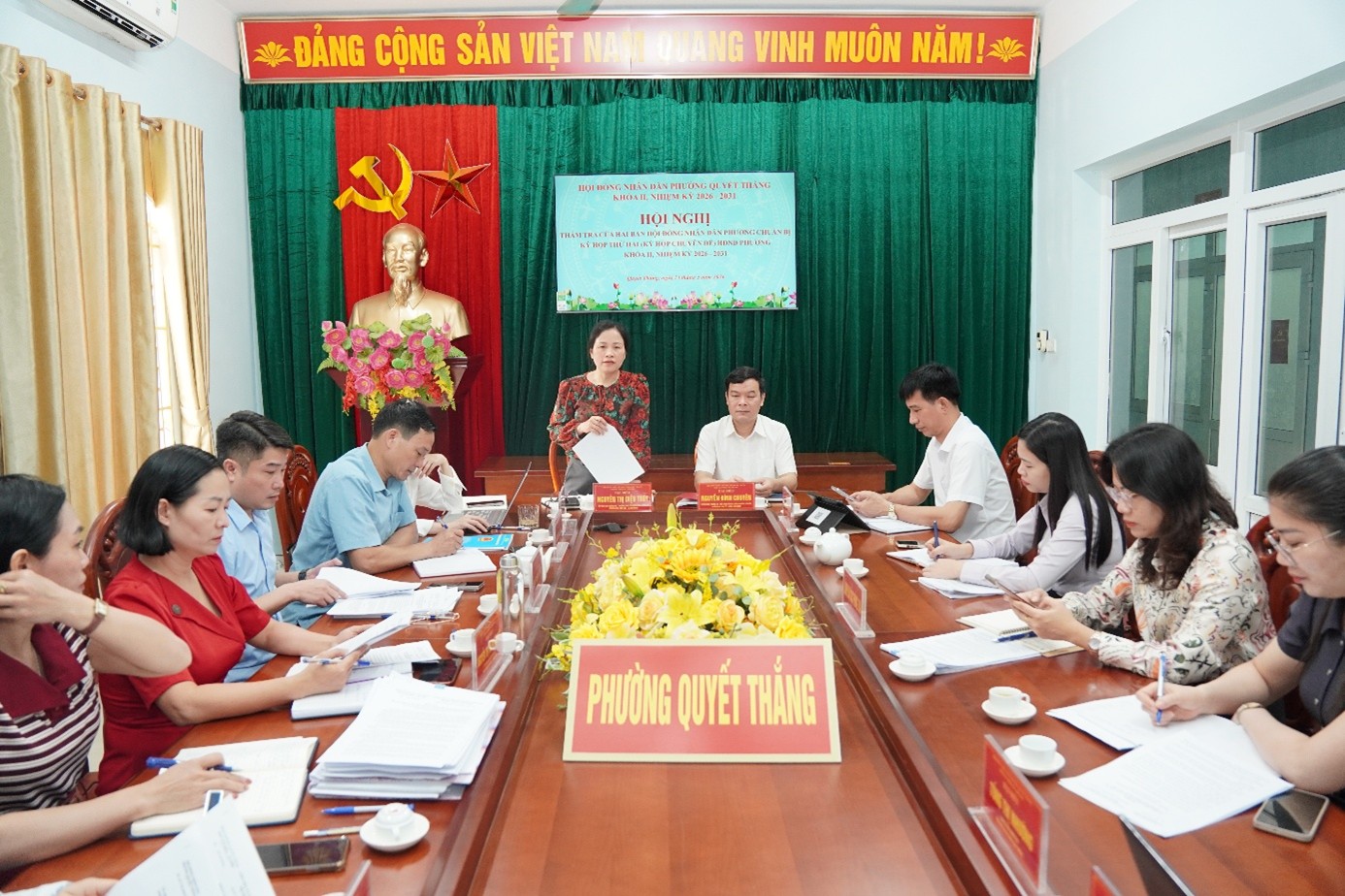 Hội nghị thẩm tra của hai Ban Hội đồng nhân dân phường nhằm chuẩn bị các nội dung trình tại Kỳ họp thứ Hai (kỳ họp chuyên đề) Hội đồng nhân dân phường khóa II, nhiệm kỳ 2026-2031