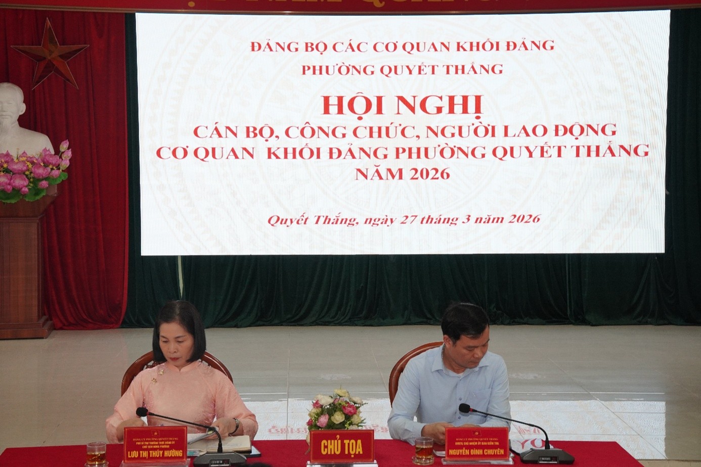 Đảng bộ các cơ quan khối Đảng phường Quyết Thắng tổ chức Hội nghị cán bộ, công chức, người lao động năm 2026