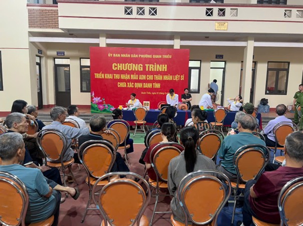 Chương trình triển khai thu nhận mẫu ADN cho thân nhân liệt sĩ chưa xác định danh tính