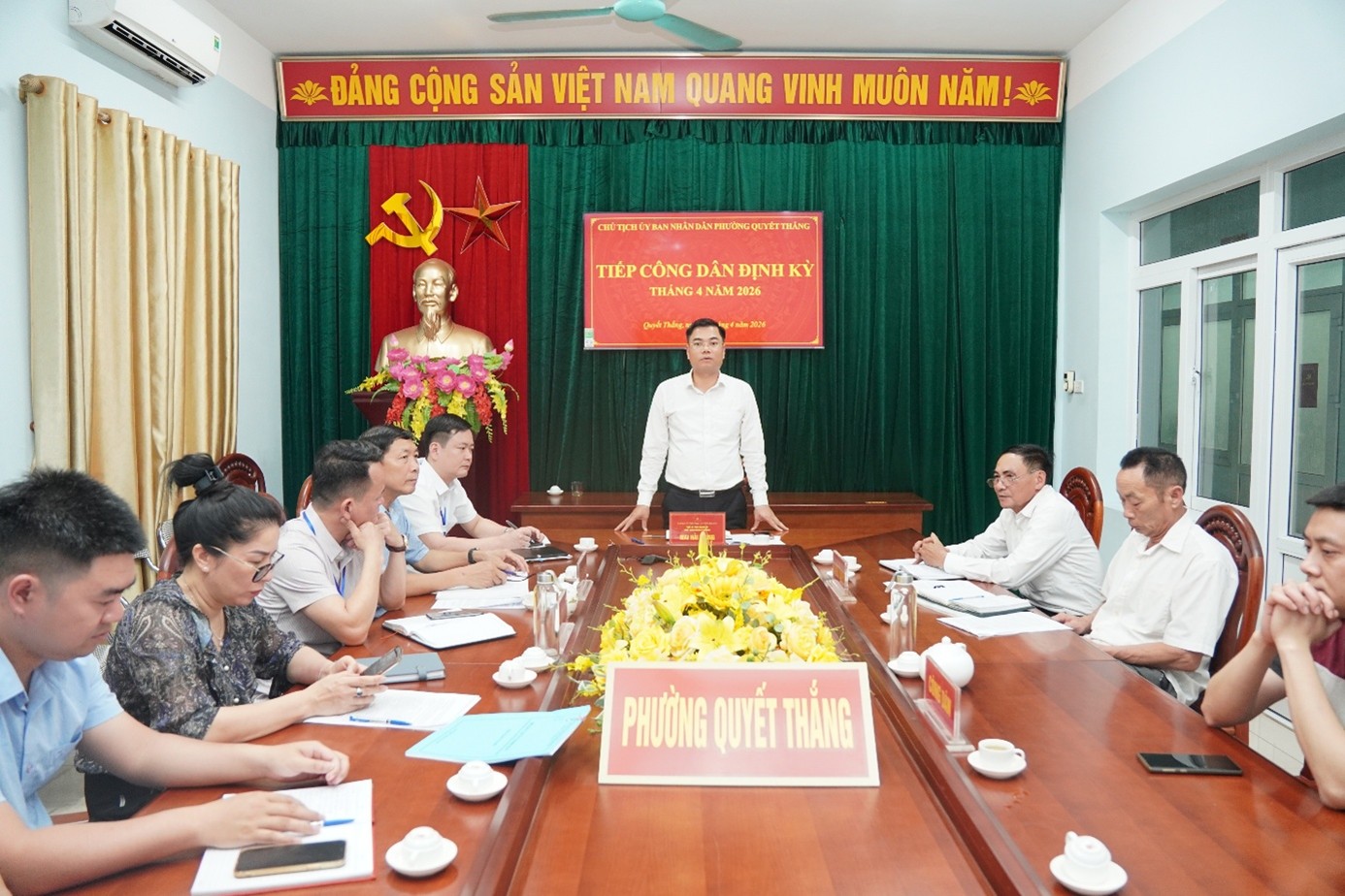 Chủ tịch UBND phường Quyết Thắng tiếp công dân định kỳ tháng 4/2026