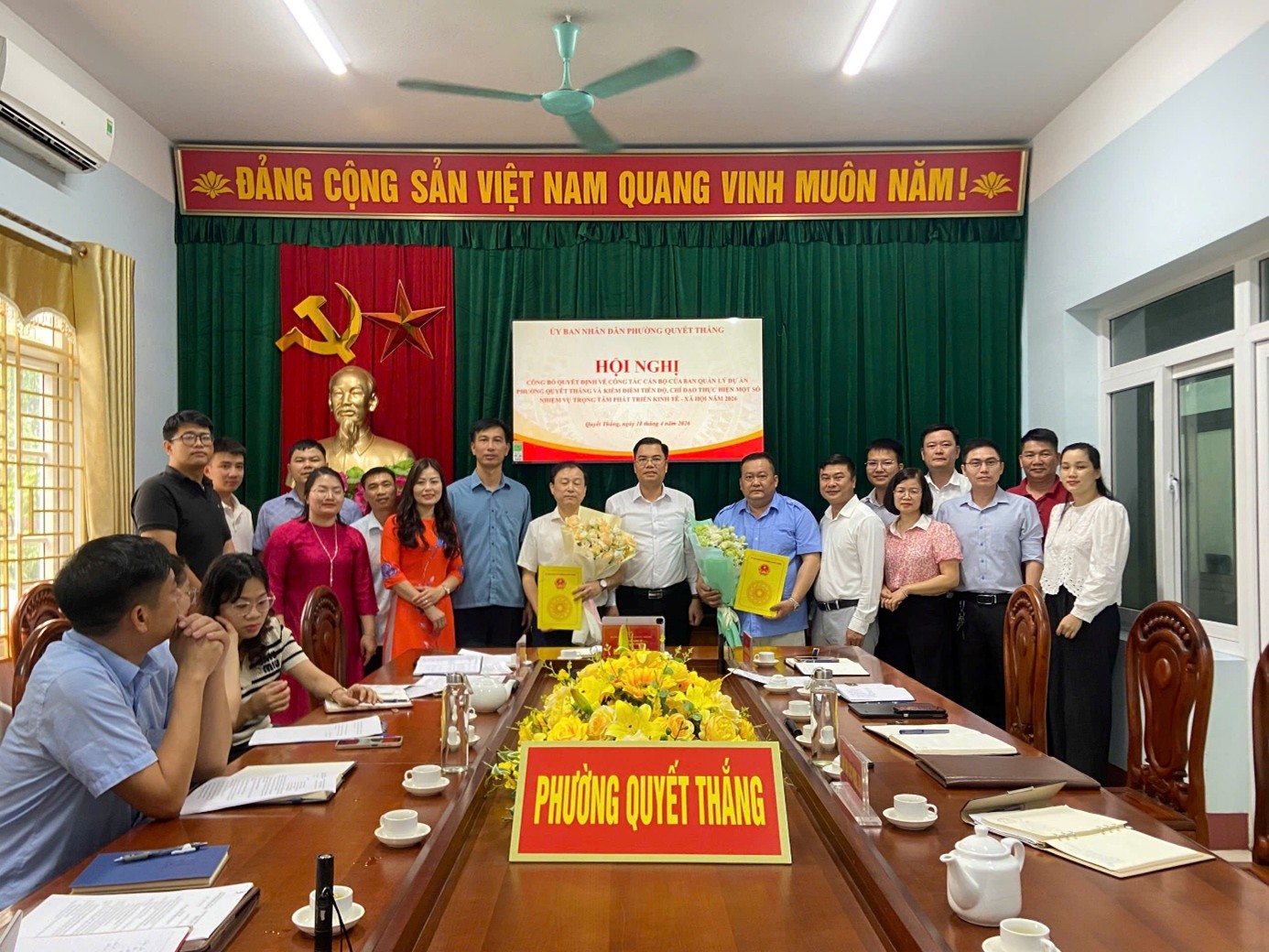 Hội nghị công bố các Quyết định về công tác cán bộ của Ban Quản lý dự án phường; Kiểm điểm tiến độ, chỉ đạo thực hiện một số nhiệm vụ trọng tâm phát triển kinh tế - xã hội năm 2026
