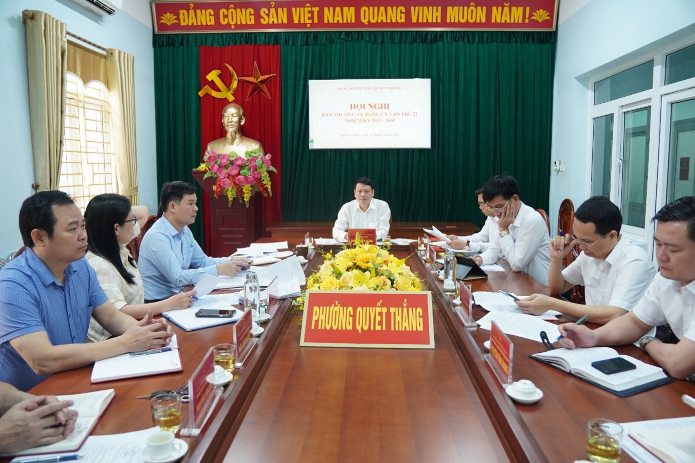 Ban Thường vụ Đảng ủy phường Quyết Thắng tổ chức Hội nghị lần thứ 21, nhiệm kỳ 2025 - 2030