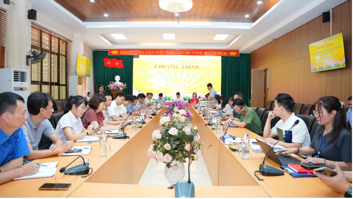 Đảng ủy phường Quyết Thắng làm việc với Đảng bộ Bệnh viện A