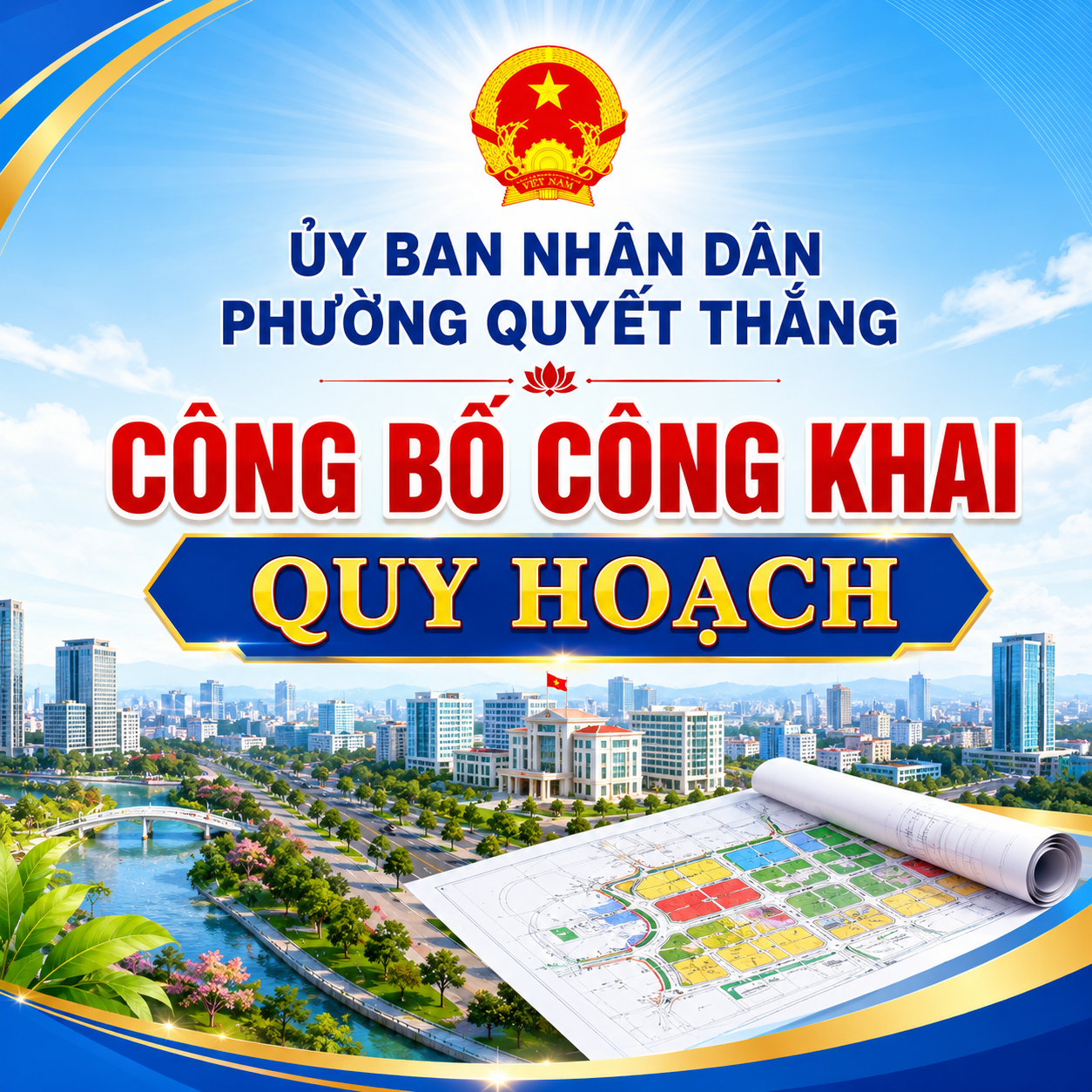 Công bố công khai điều chỉnh cục bộ Quy hoạch chi tiết Khu dân cư đường Bắc Sơn kéo dài (khu vực thuộc địa giới hành chính phường Quyết Thắng)