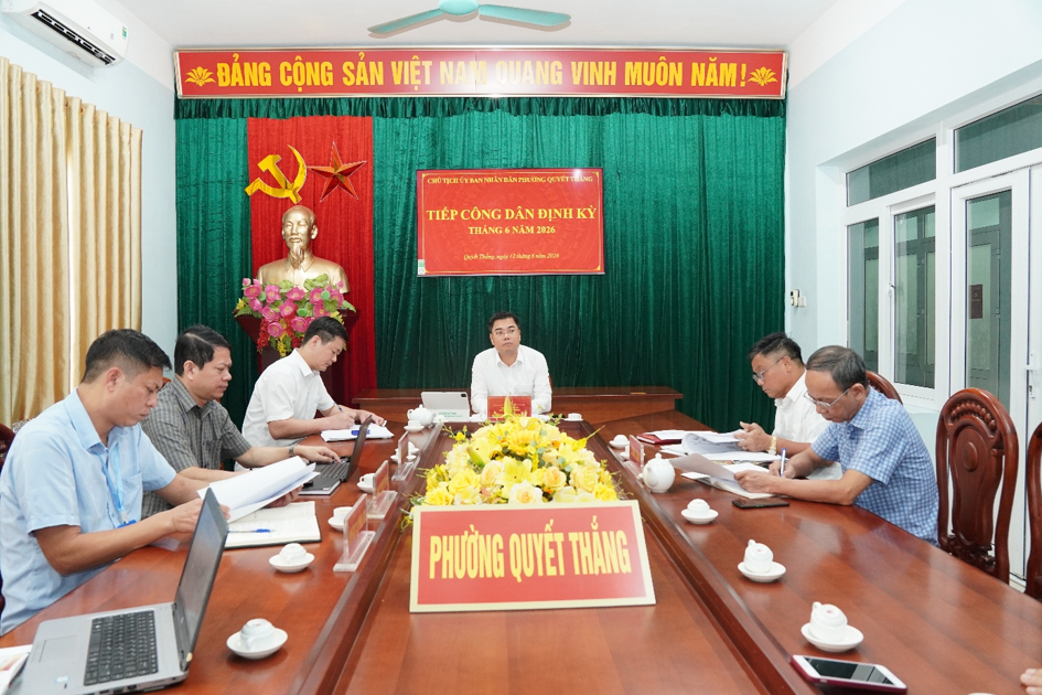 Phường Quyết Thắng tổ chức tiếp công dân định kỳ tháng 6 năm 2026