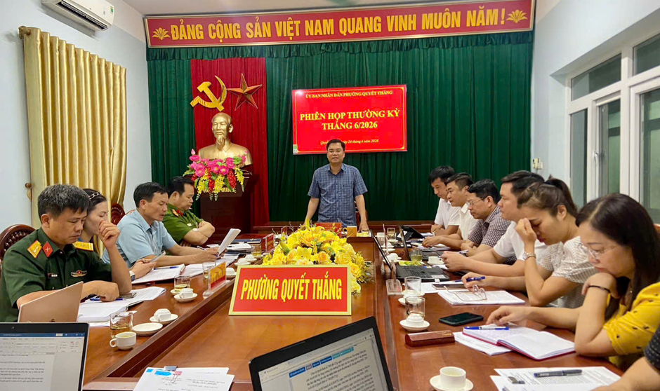 UBND phường Quyết Thắng tổ chức Phiên họp thường kỳ tháng 6 năm 2026