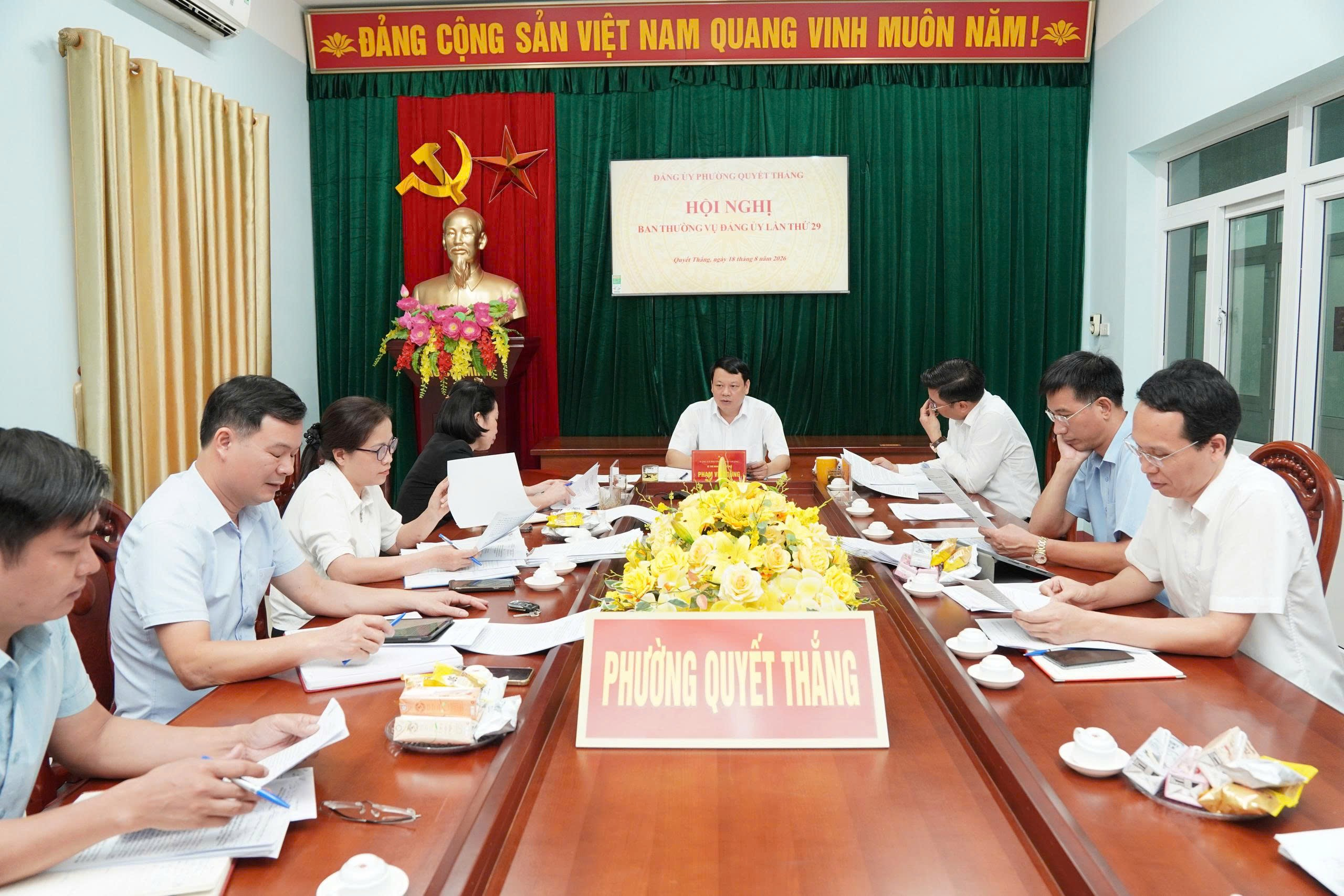 Hội nghị Ban Thường vụ Đảng ủy phường Quyết Thắng lần thứ 29, nhiệm kỳ 2025 - 2030