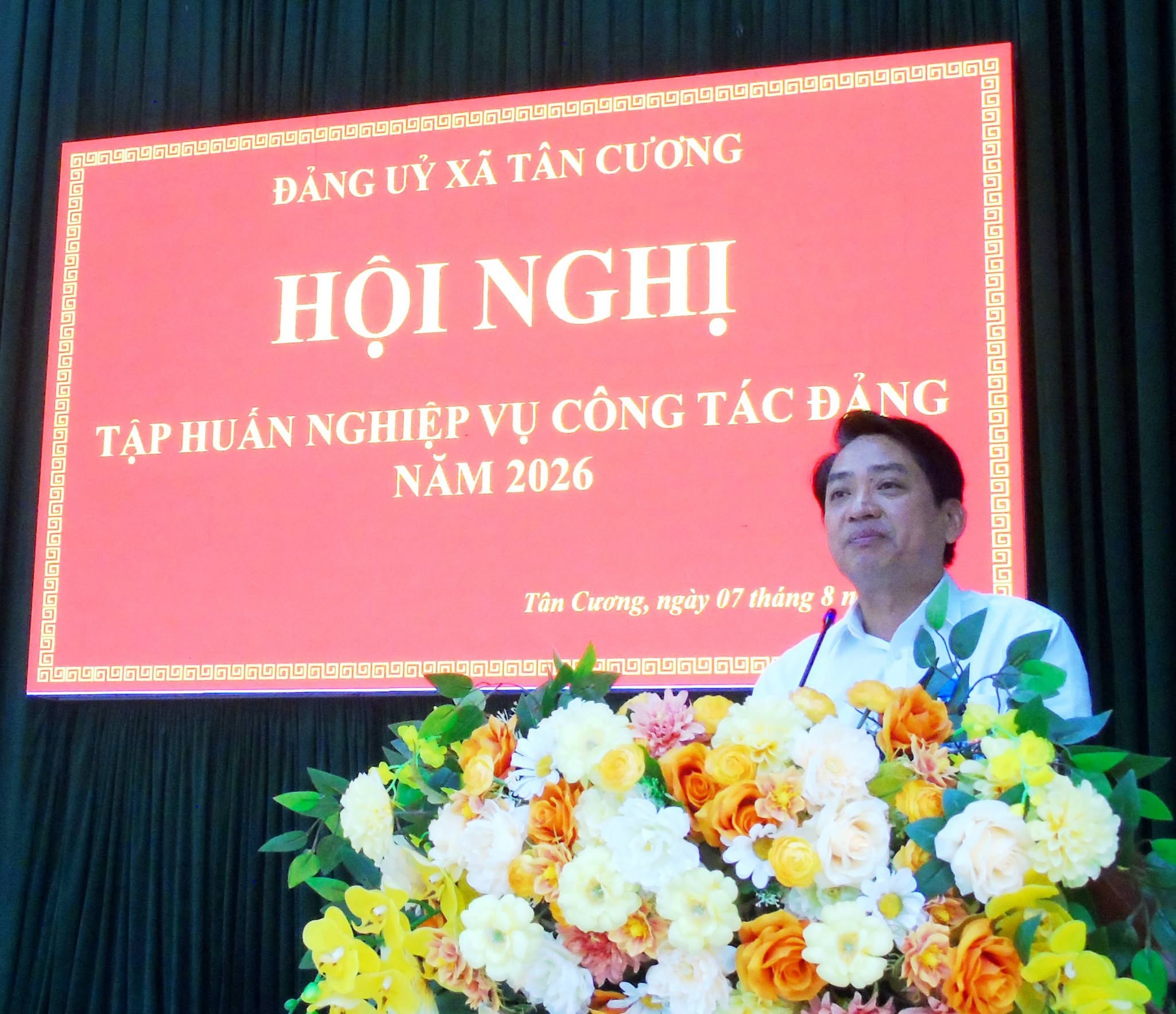 Đảng ủy xã Tân Cương tổ chức Hội nghị tập huấn nghiệp vụ công tác Đảng năm 2026