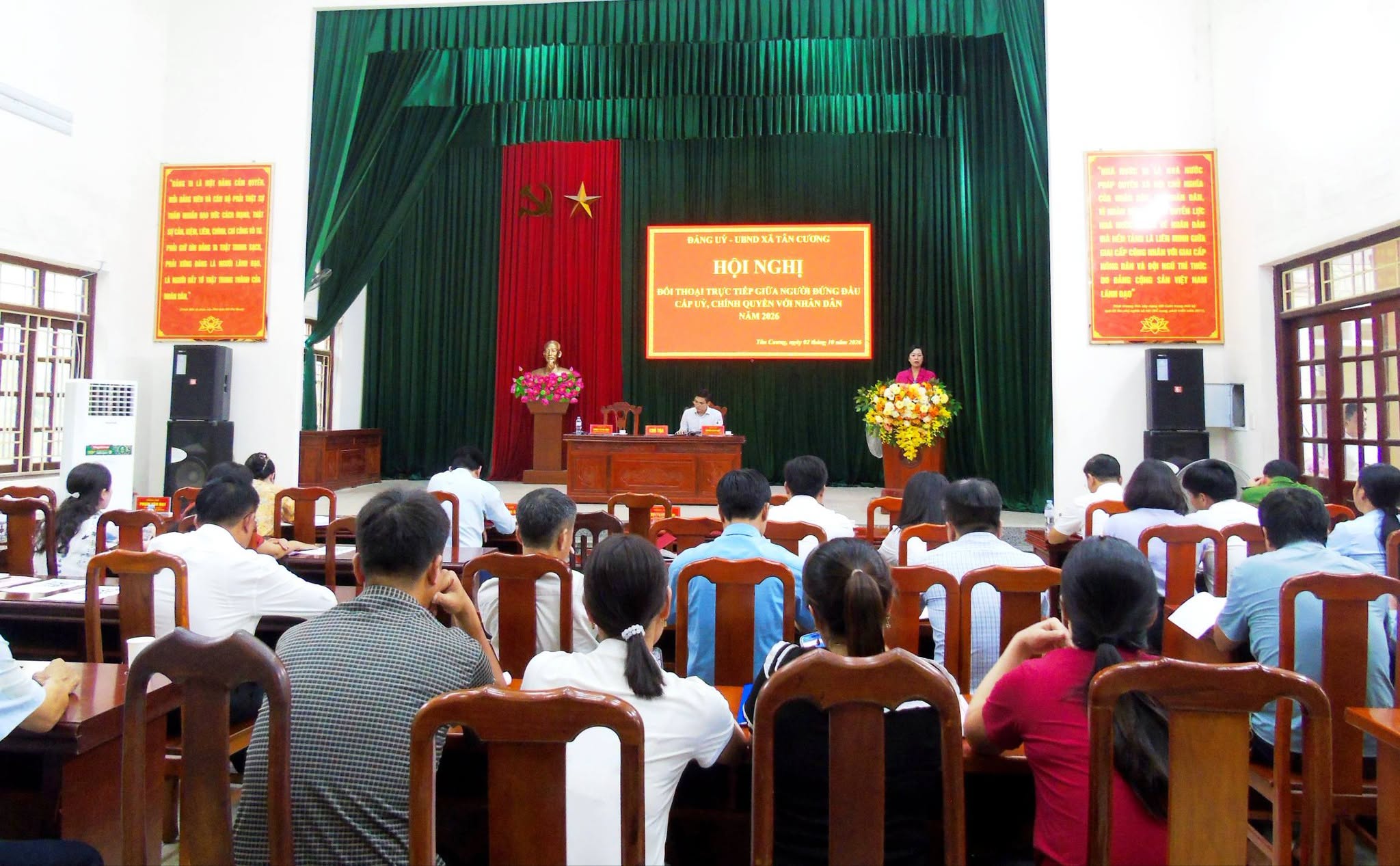 Xã Tân Cương tổ chức Hội nghị đối thoại trực tiếp của người đứng đầu cấp uỷ, chính quyền với Nhân dân năm 2026