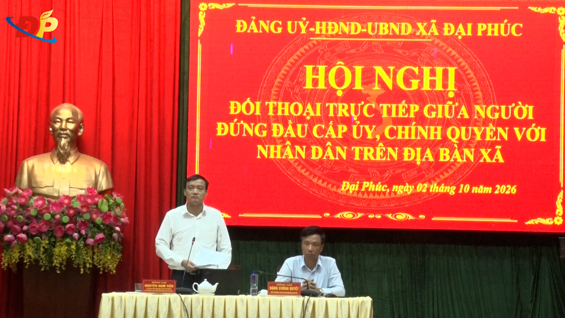 XÃ ĐẠI PHÚC TỔ CHỨC HỘI NGHỊ ĐỐI THOẠI TRỰC TIẾP GIỮA NGƯỜI ĐỨNG ĐẦU CẤP ỦY,  CHÍNH QUYỀN VỚI NHÂN DÂN