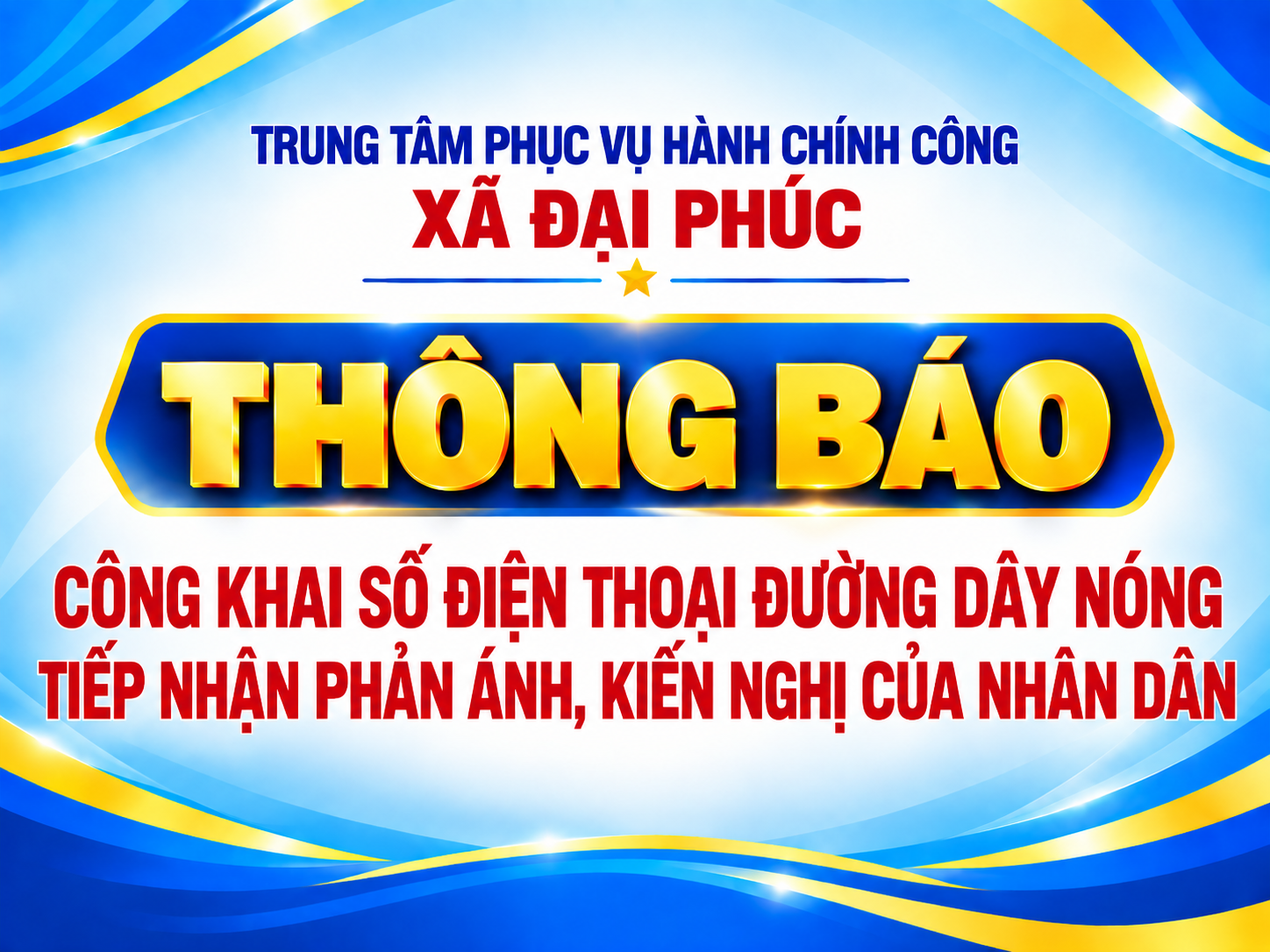 THÔNG BÁO Công khai số điện thoại đường dây nóng của lãnh đạo UBND xã, Trung tâm Phục vụ hành chính công và danh sách cán bộ trực tiếp thực hiện thủ tục hành chính kể từ ngày 28/9/202