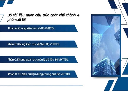 Ban hành Khung kiến trúc số, Khung kiến trúc dữ liệu, Khung quản trị, quản lý dữ liệu, Từ điển dữ liệu dùng chung của Bộ VHTTDL phiên bản 1.0