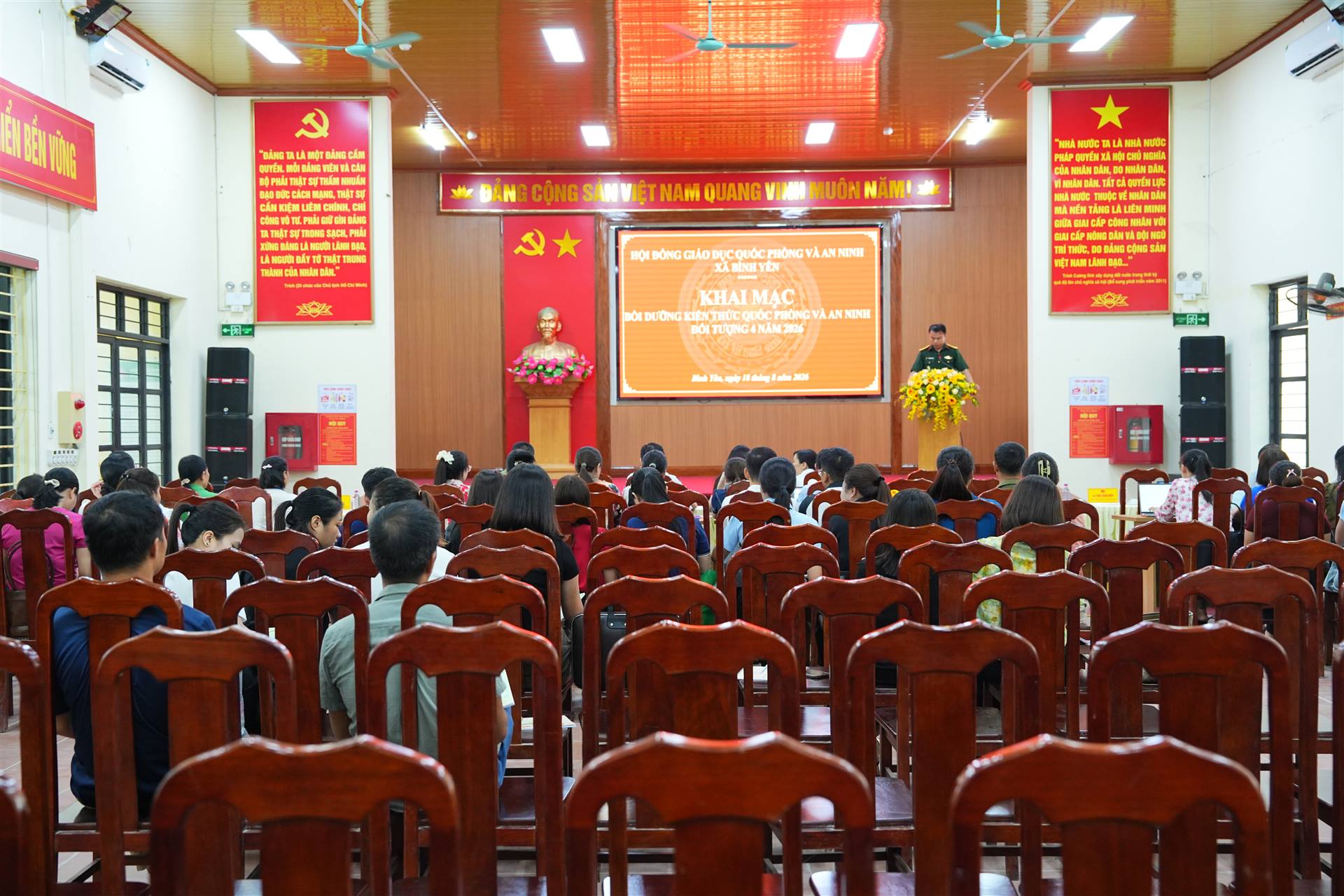 Bình Yên khai mạc lớp bồi dưỡng kiến thức quốc phòng an ninh đối tượng 4 khoá năm 2026