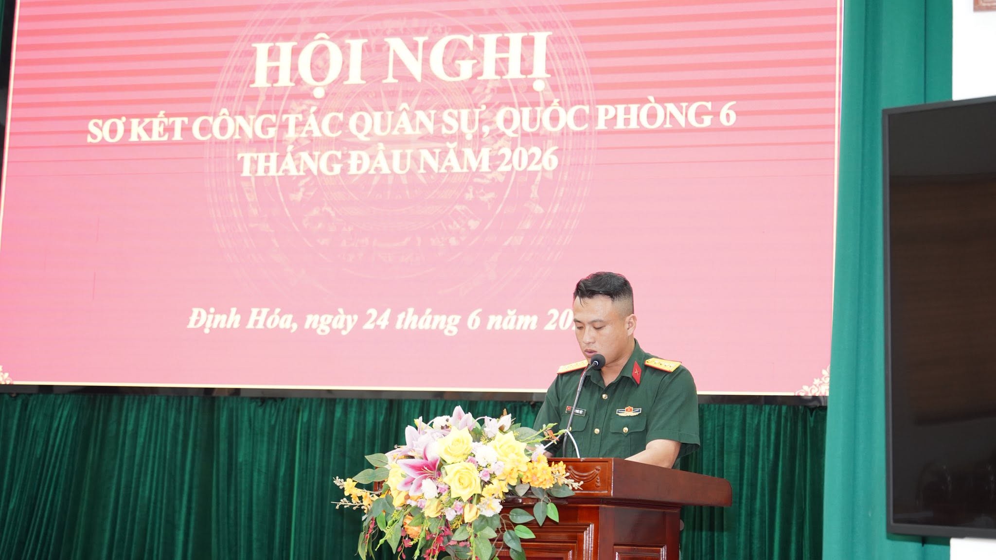 Ban chỉ huy quân sự xã tổ chức sơ kết công tác 6 tháng đấu năm 2026