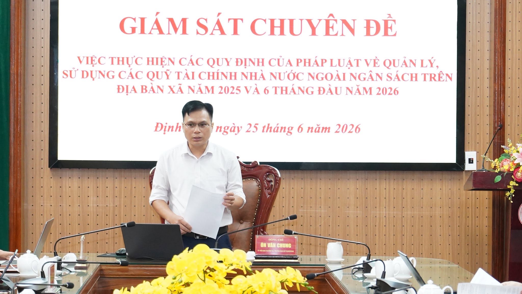 Ban Kinh tế - Ngân sách HĐND xã Định Hóa thực hiện giám sát chuyên đề việc quản lý, sử dụng các quỹ tài chính ngoài ngân sách
