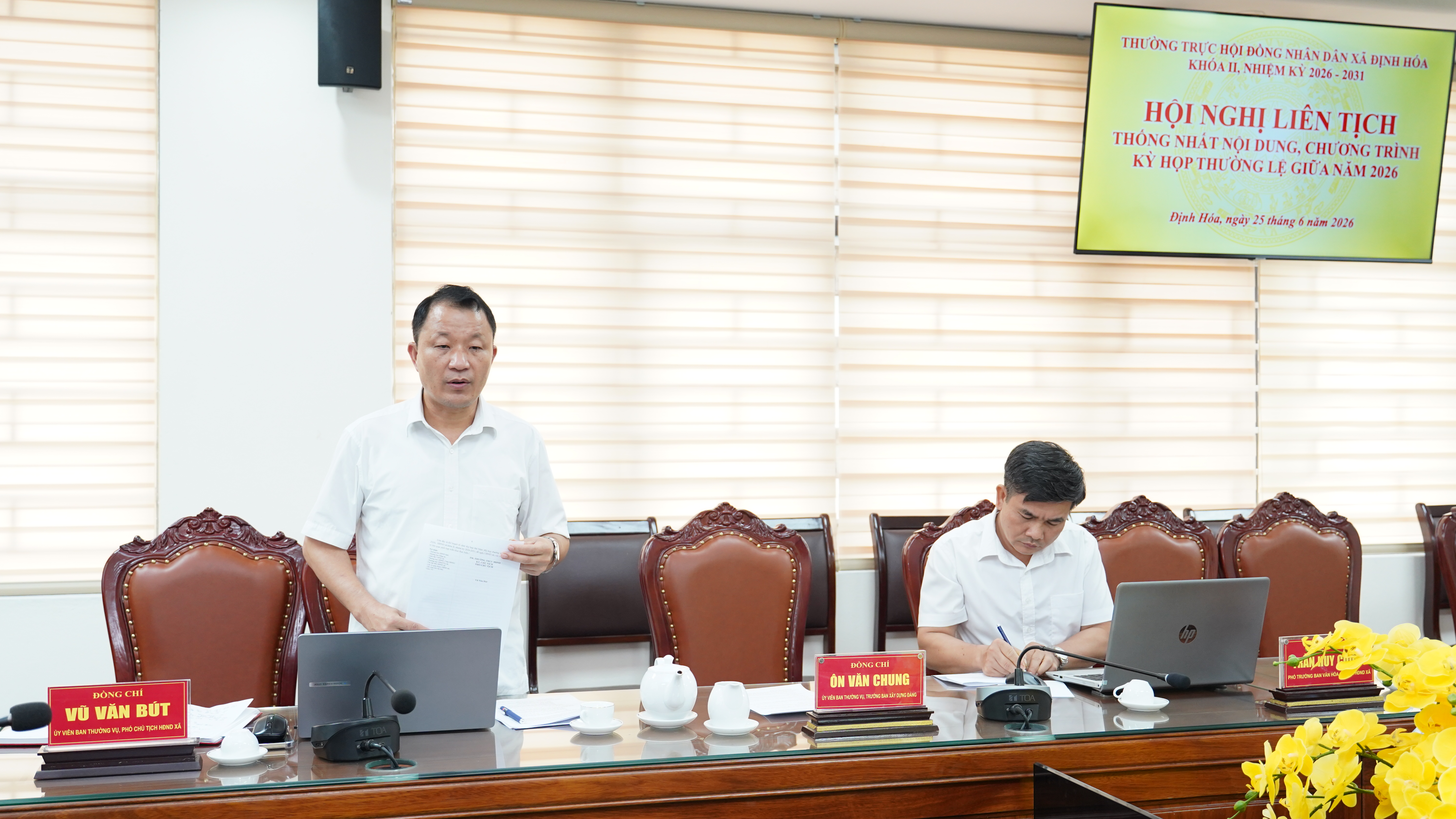 Thường trực HĐND xã tổ chức hội nghị liên tịch chuẩn bị kỳ họp thường lệ giữa năm