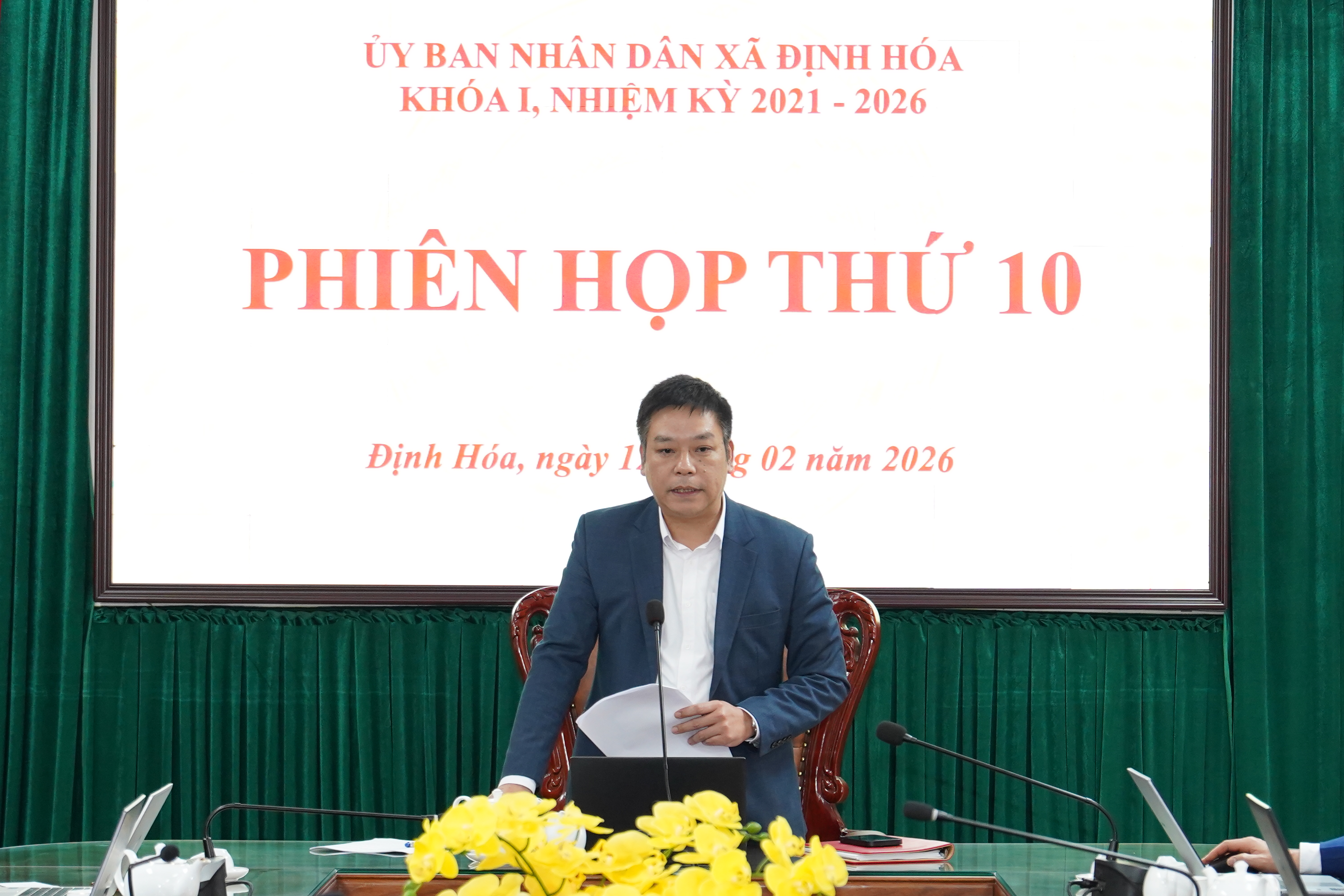 UBND xã Định Hóa tổ chức phiên họp thứ 10